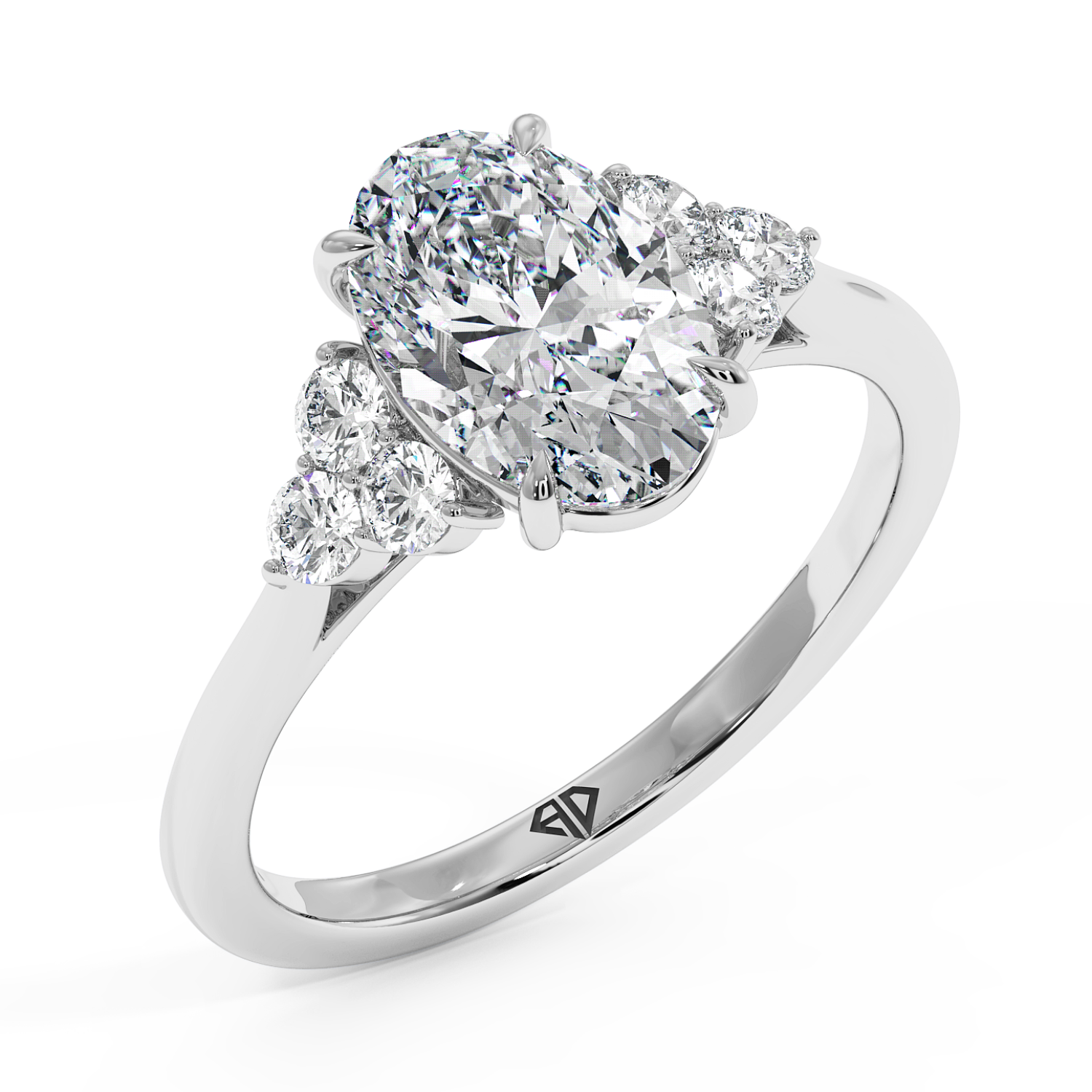 18K White Gold Sasha Trilogy Engagement Ring