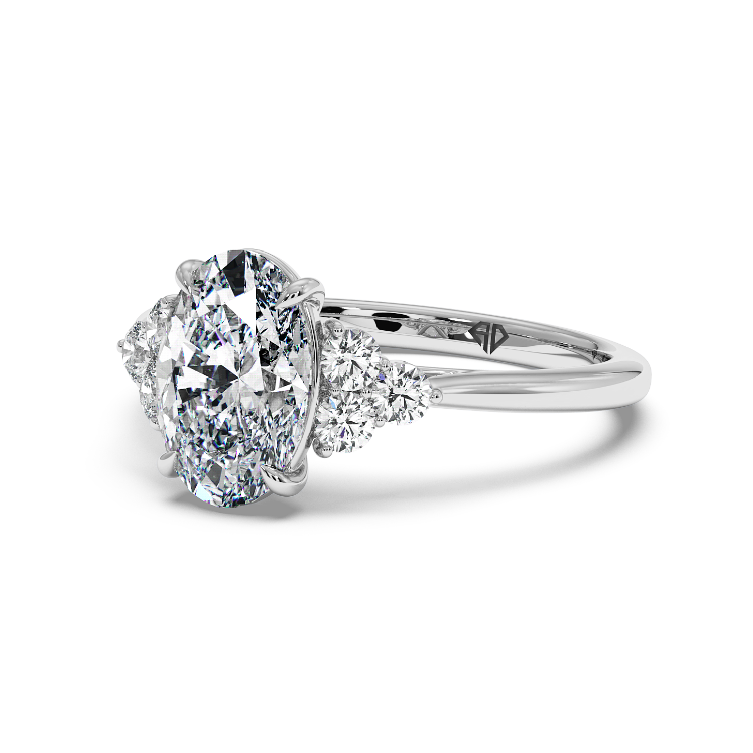 18K White Gold Sasha Trilogy Engagement Ring