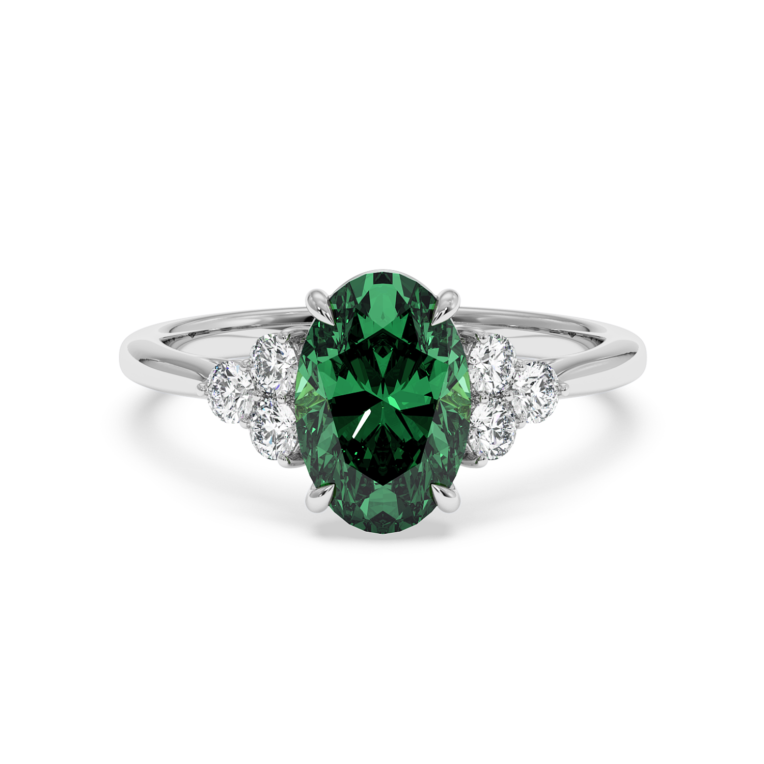 18K White Gold Sasha Trilogy Engagement Ring