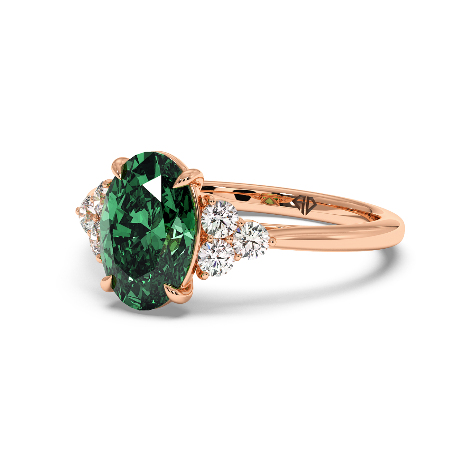 18K Rose Gold Sasha Trilogy Engagement Ring