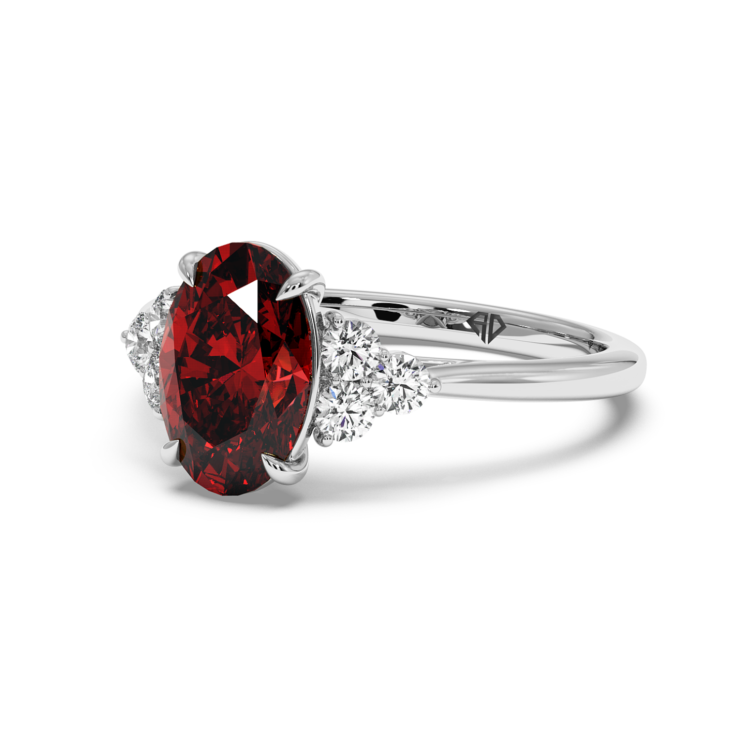 18K White Gold Sasha Trilogy Engagement Ring