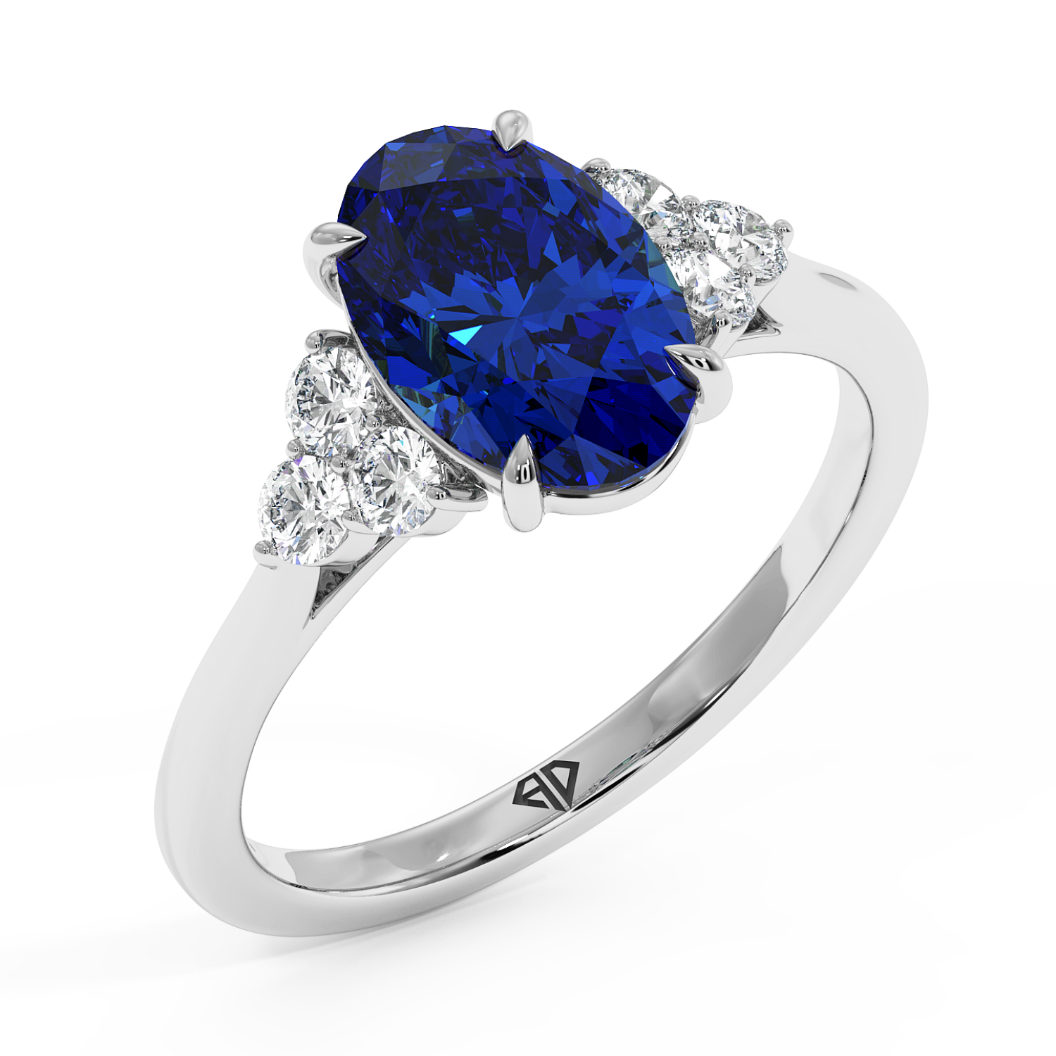 18K White Gold Sasha Trilogy Engagement Ring