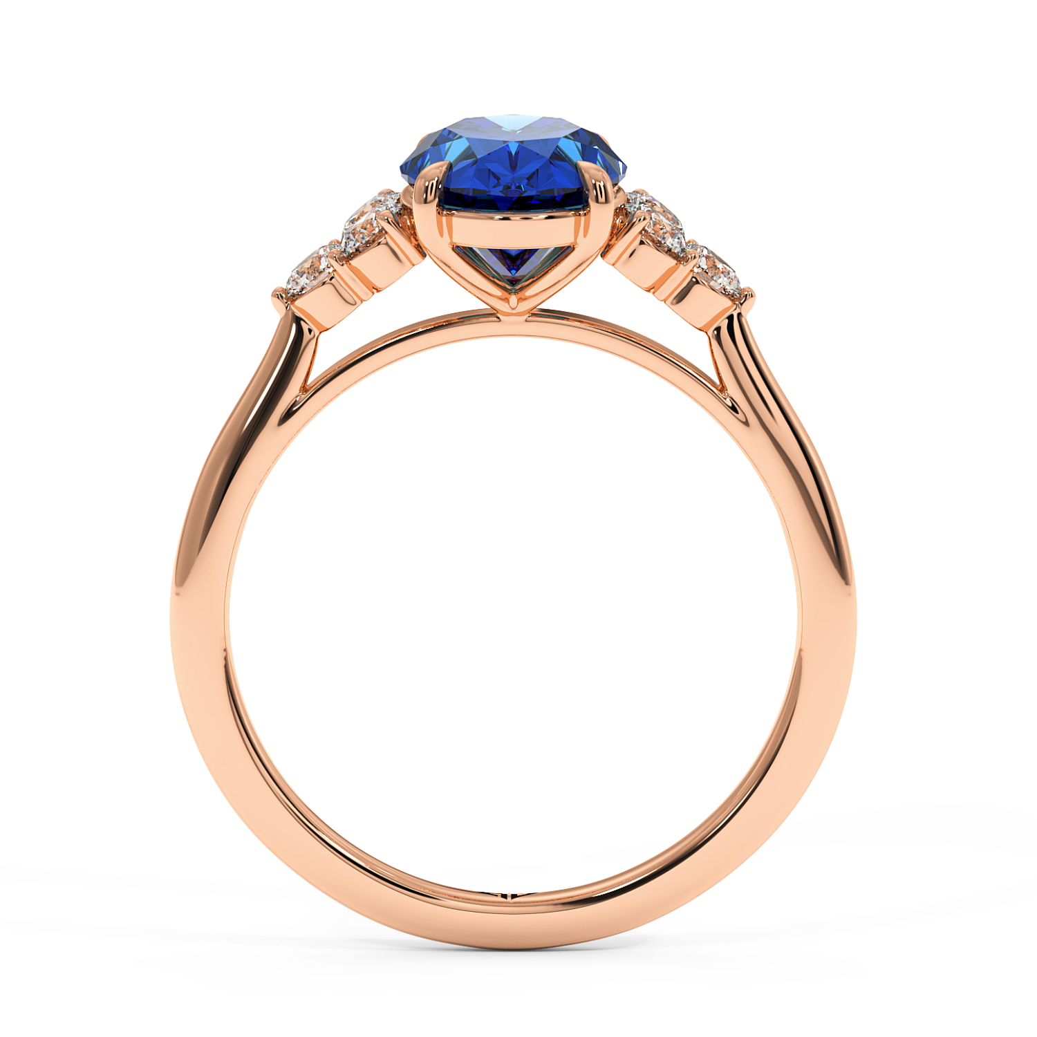 18K Rose Gold Sasha Trilogy Engagement Ring