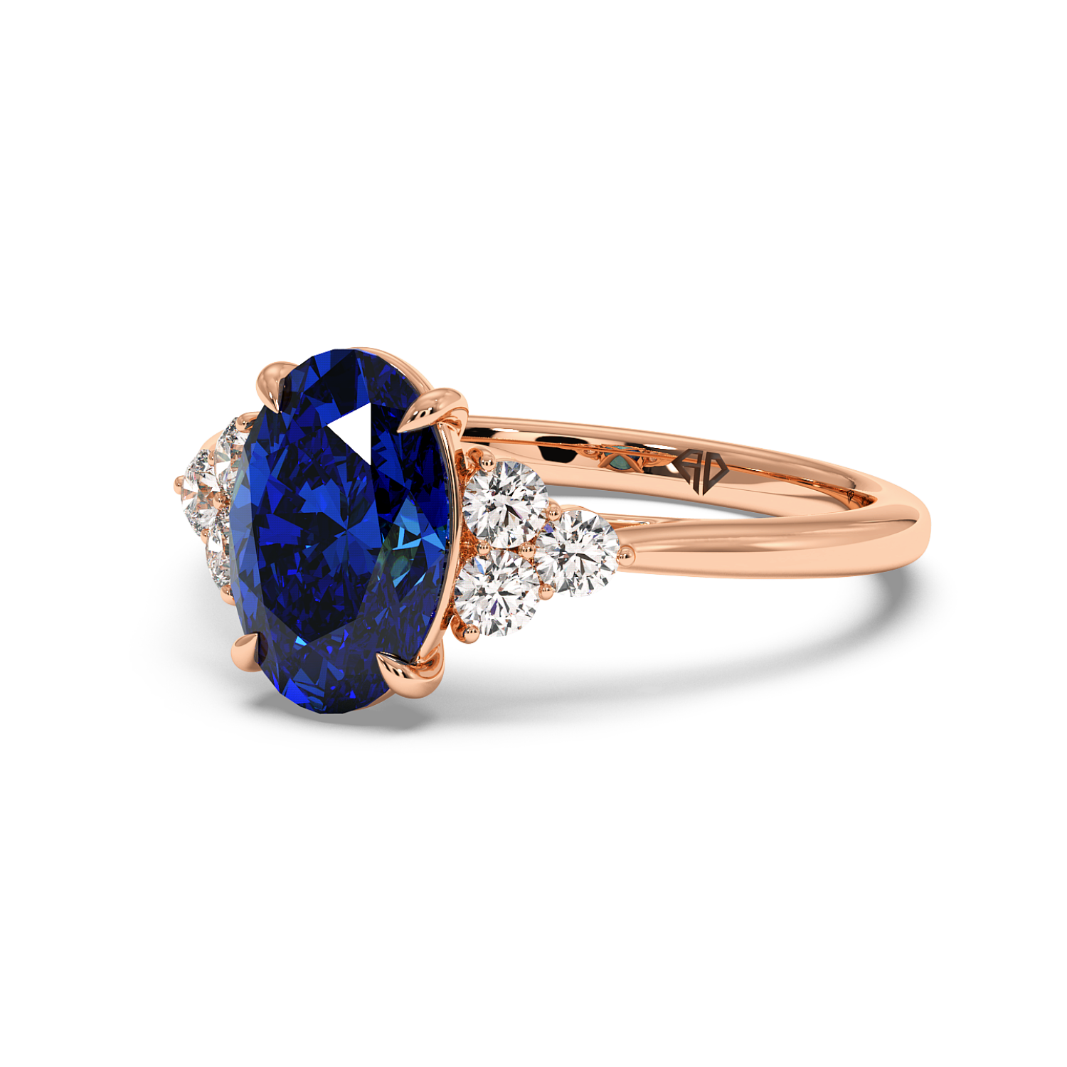 18K Rose Gold Sasha Trilogy Engagement Ring
