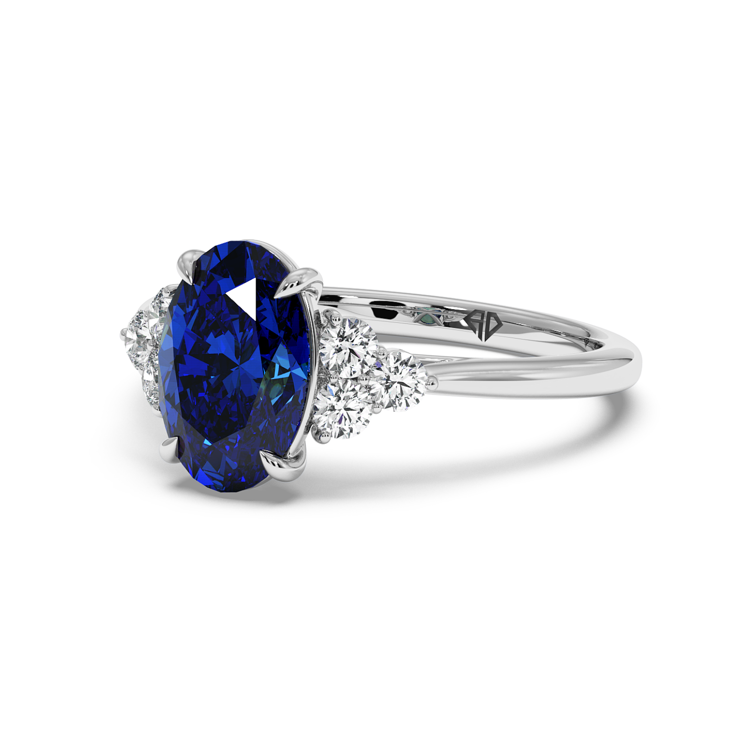 18K White Gold Sasha Trilogy Engagement Ring