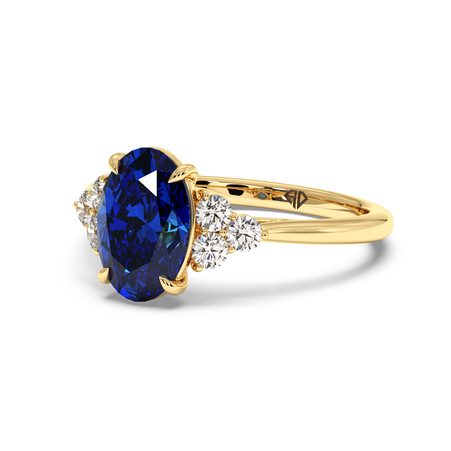 18K Yellow Gold Sasha Trilogy Engagement Ring