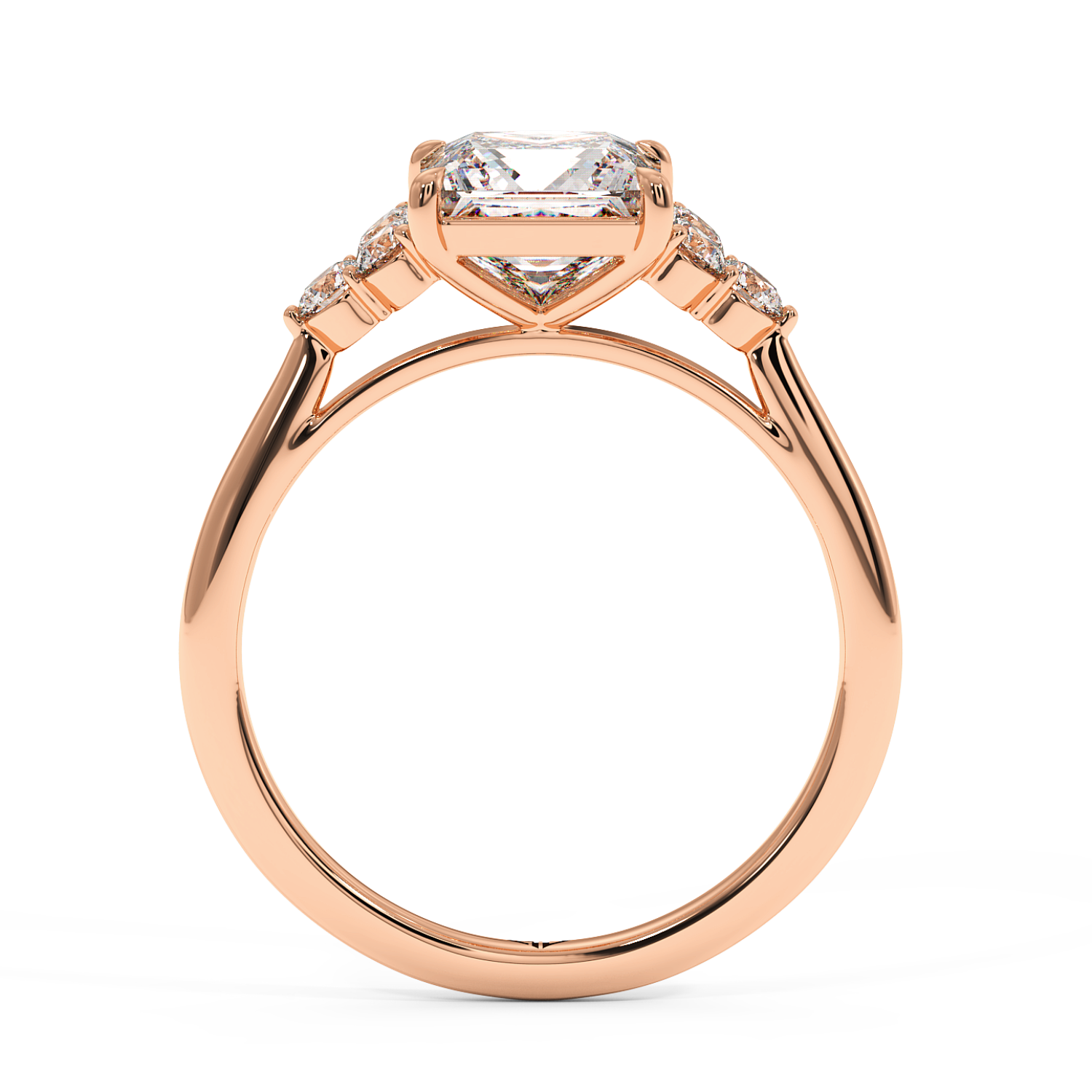 18K Rose Gold Sasha Trilogy Engagement Ring
