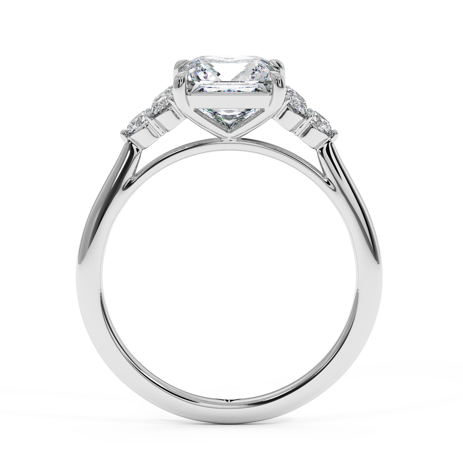 18K White Gold Sasha Trilogy Engagement Ring