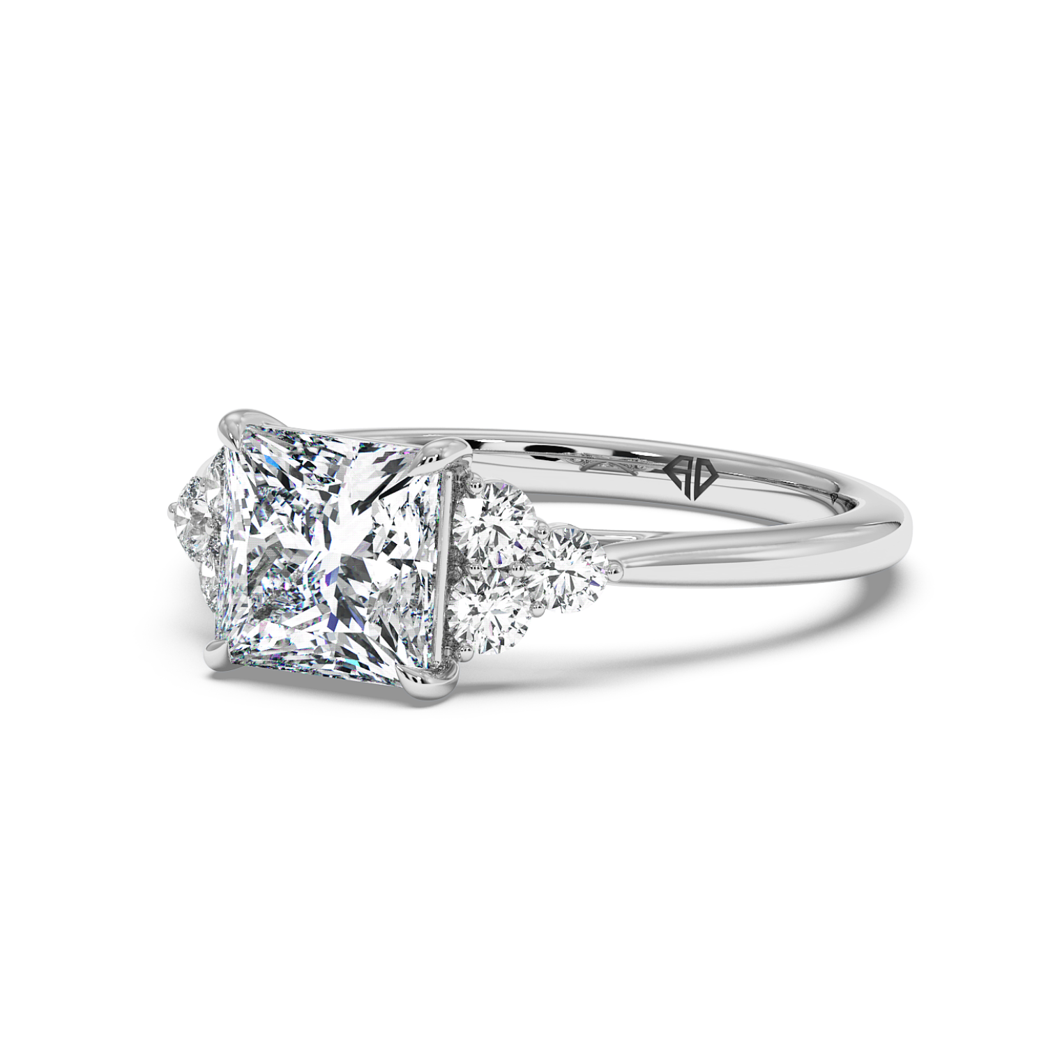18K White Gold Sasha Trilogy Engagement Ring