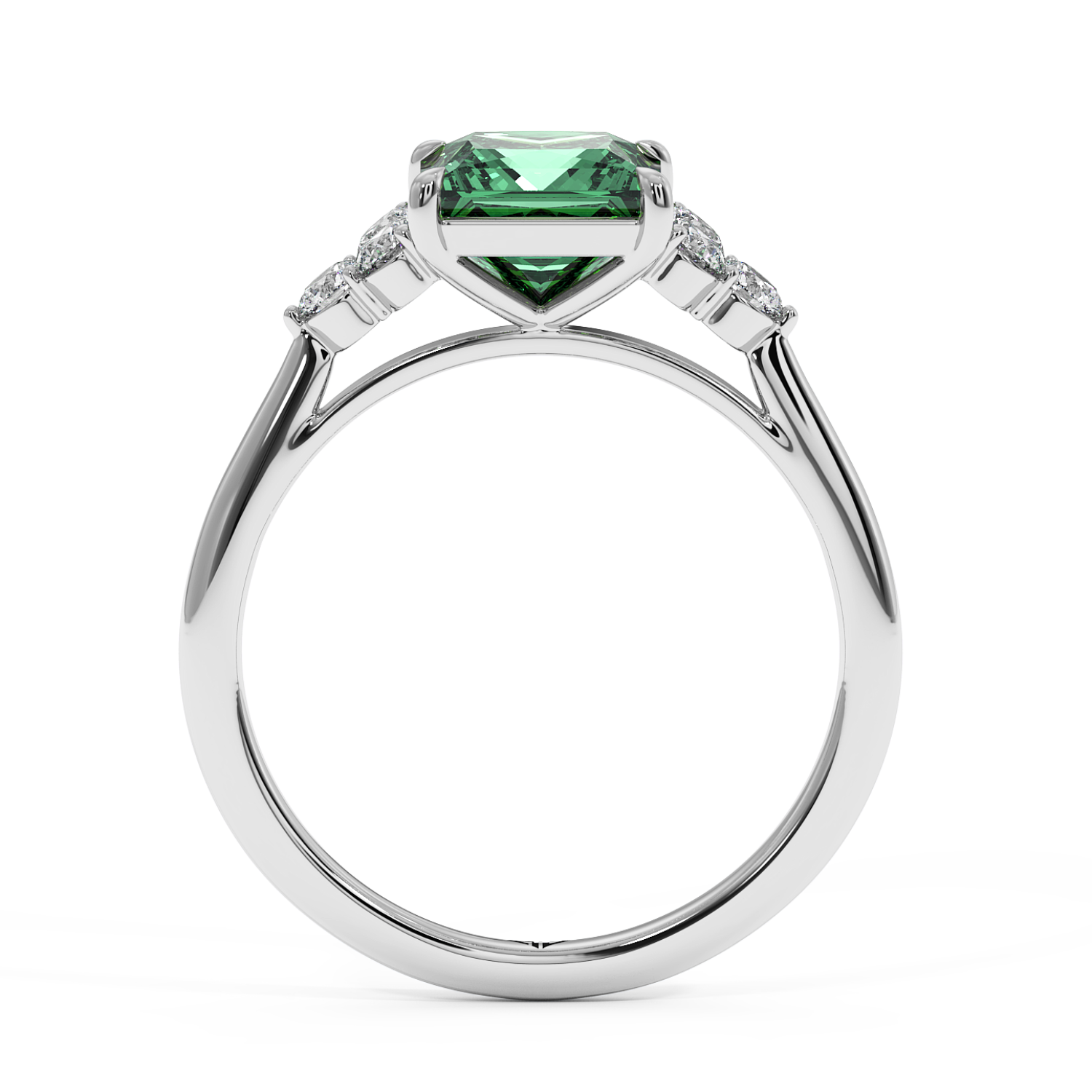 18K White Gold Sasha Trilogy Engagement Ring