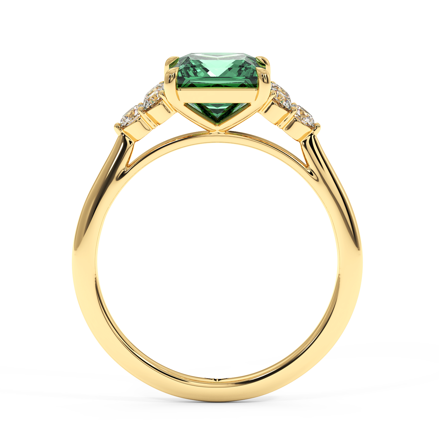 18K Yellow Gold Sasha Trilogy Engagement Ring