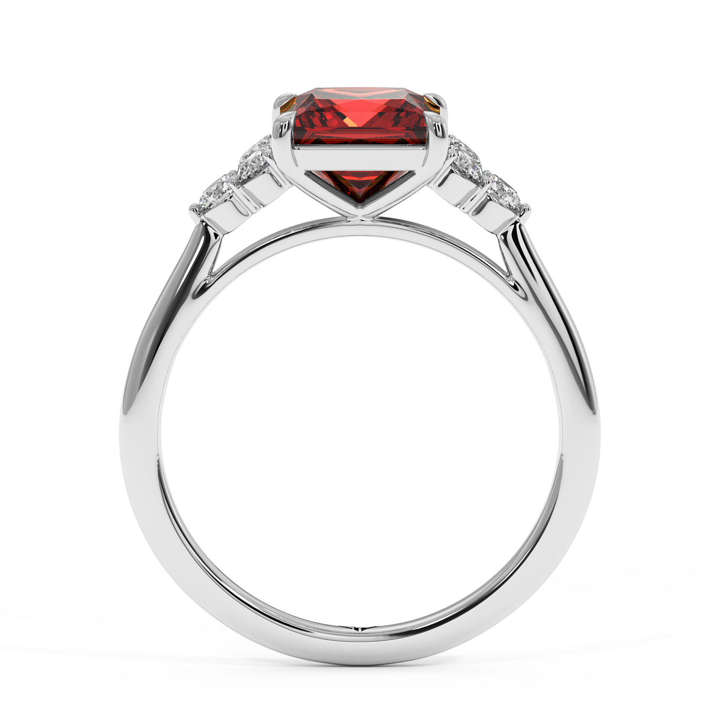 18K White Gold Sasha Trilogy Engagement Ring