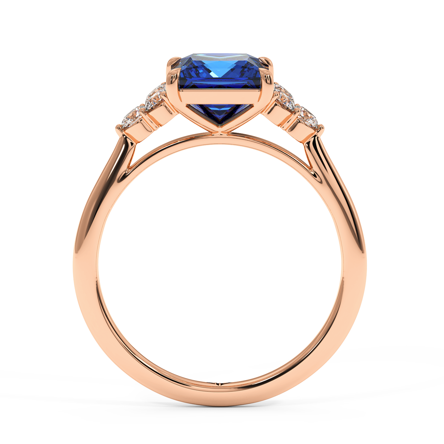 18K Rose Gold Sasha Trilogy Engagement Ring