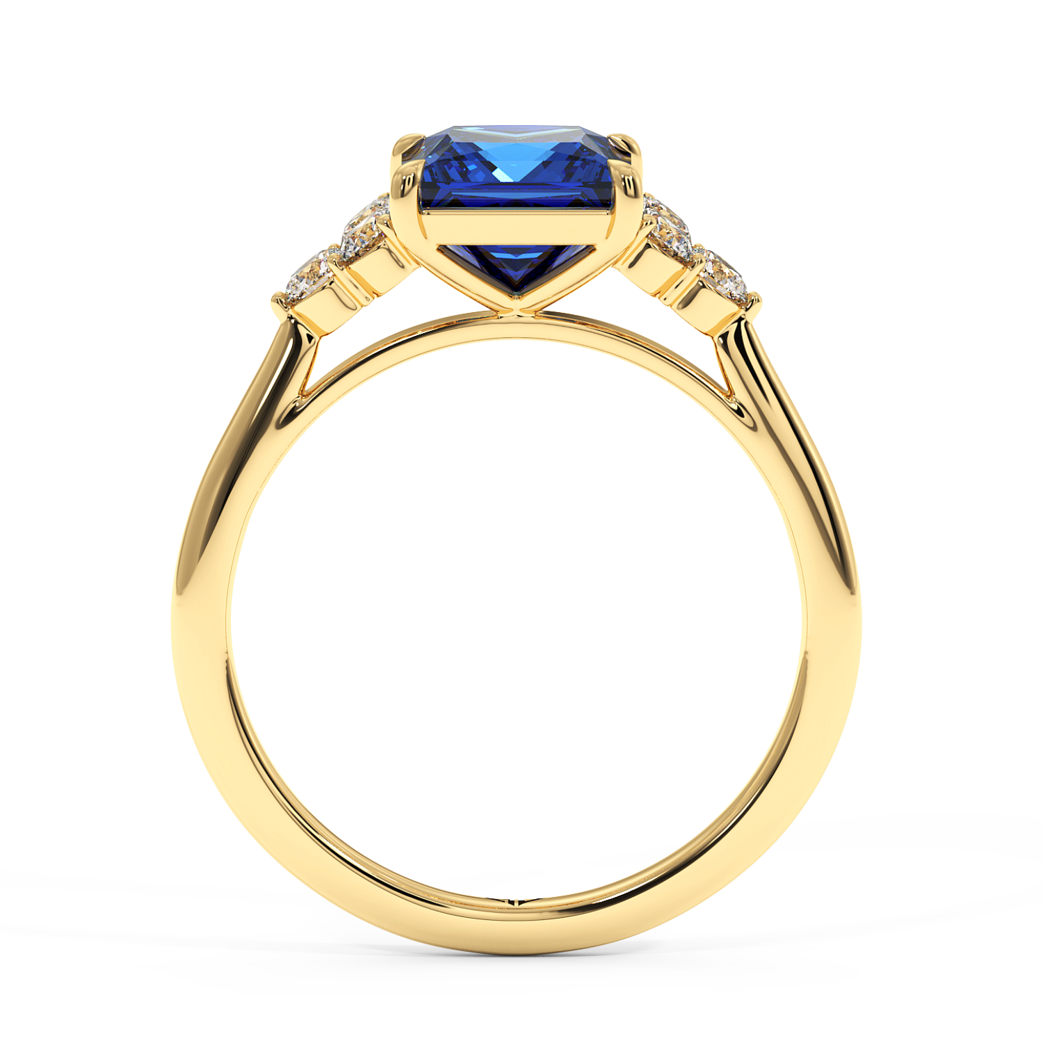 18K Yellow Gold Sasha Trilogy Engagement Ring