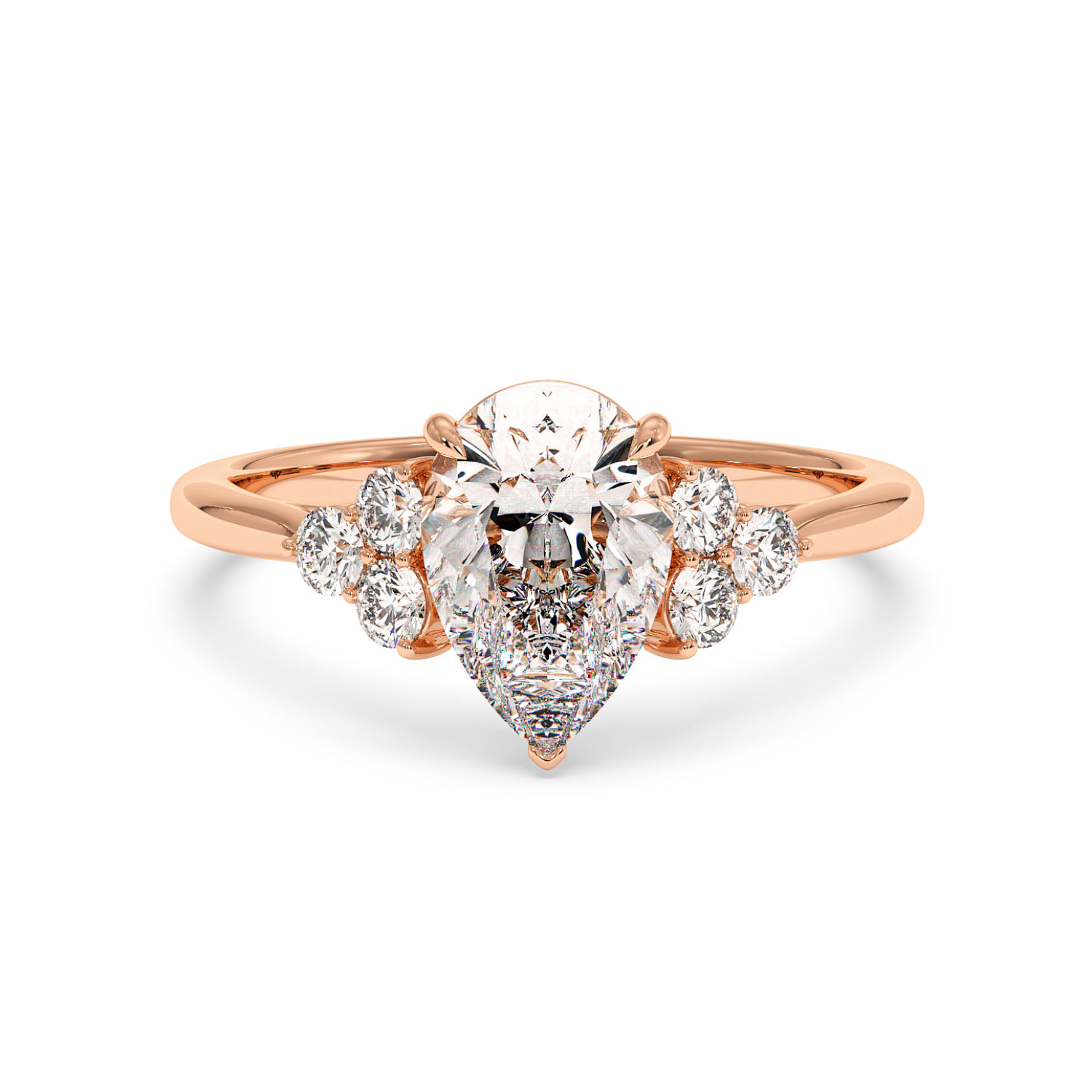 18K Rose Gold Sasha Trilogy Engagement Ring