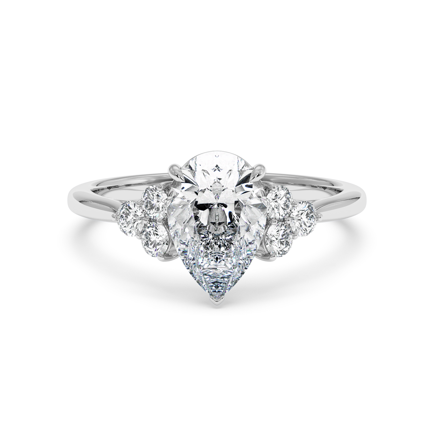 18K White Gold Sasha Trilogy Engagement Ring