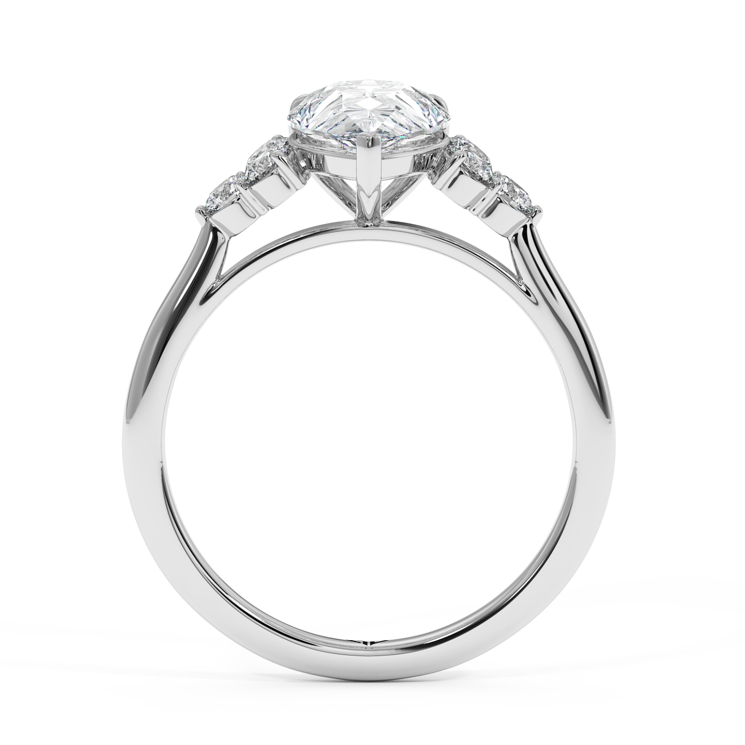 18K White Gold Sasha Trilogy Engagement Ring