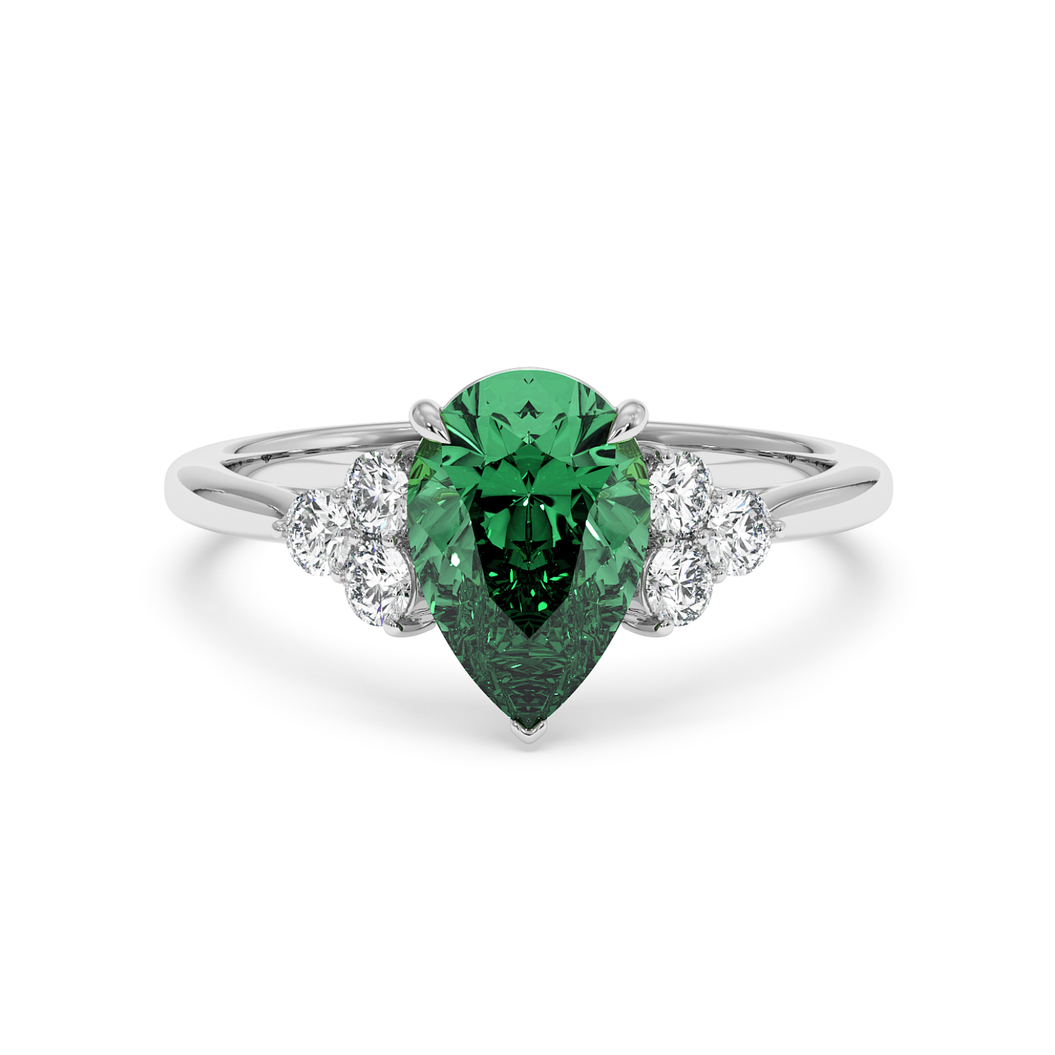 18K White Gold Sasha Trilogy Engagement Ring