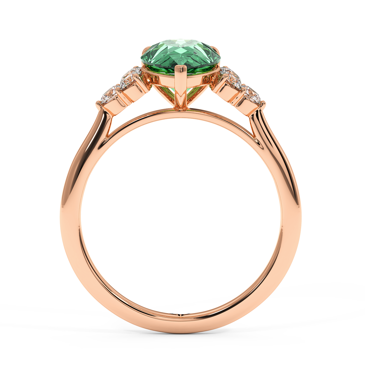 18K Rose Gold Sasha Trilogy Engagement Ring