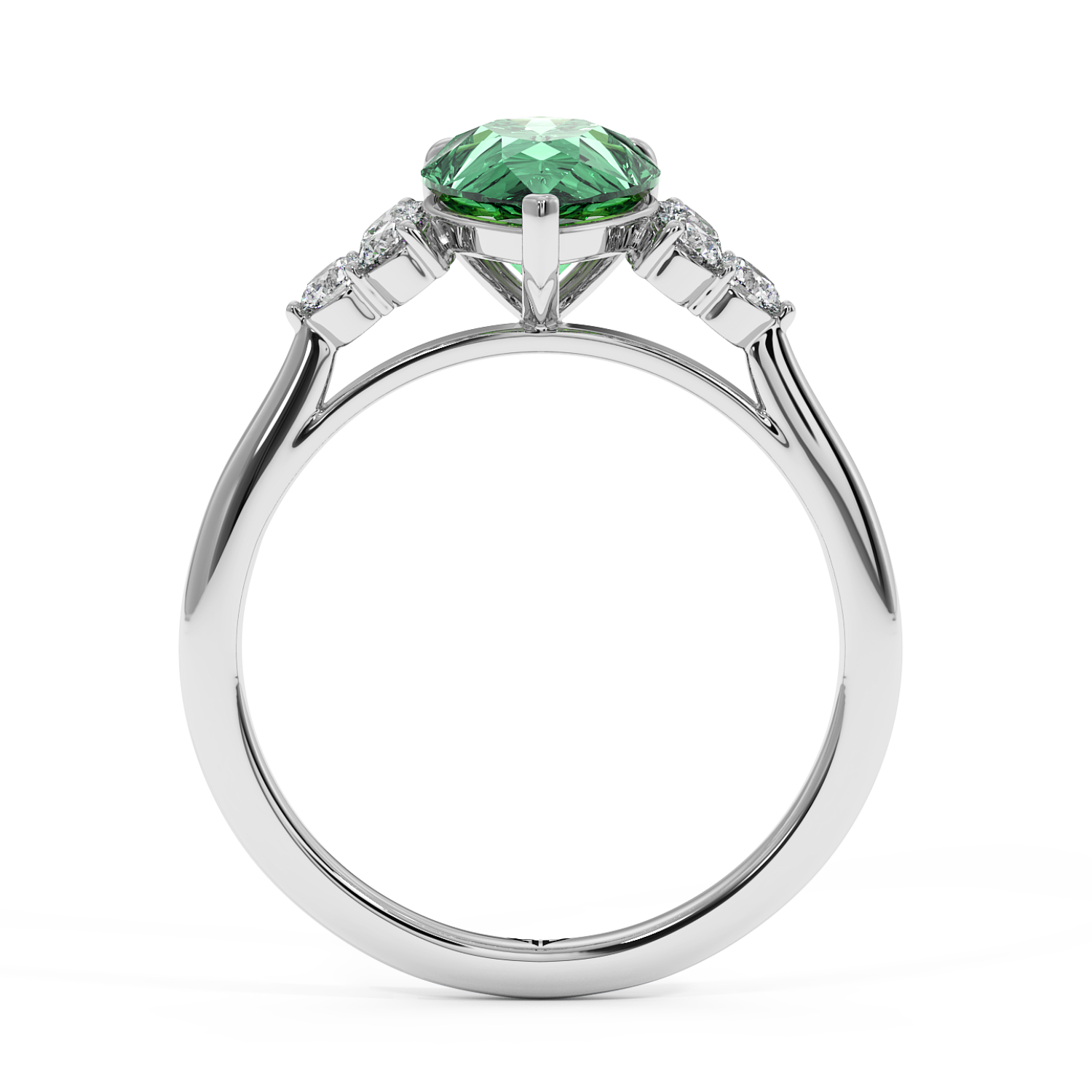 18K White Gold Sasha Trilogy Engagement Ring