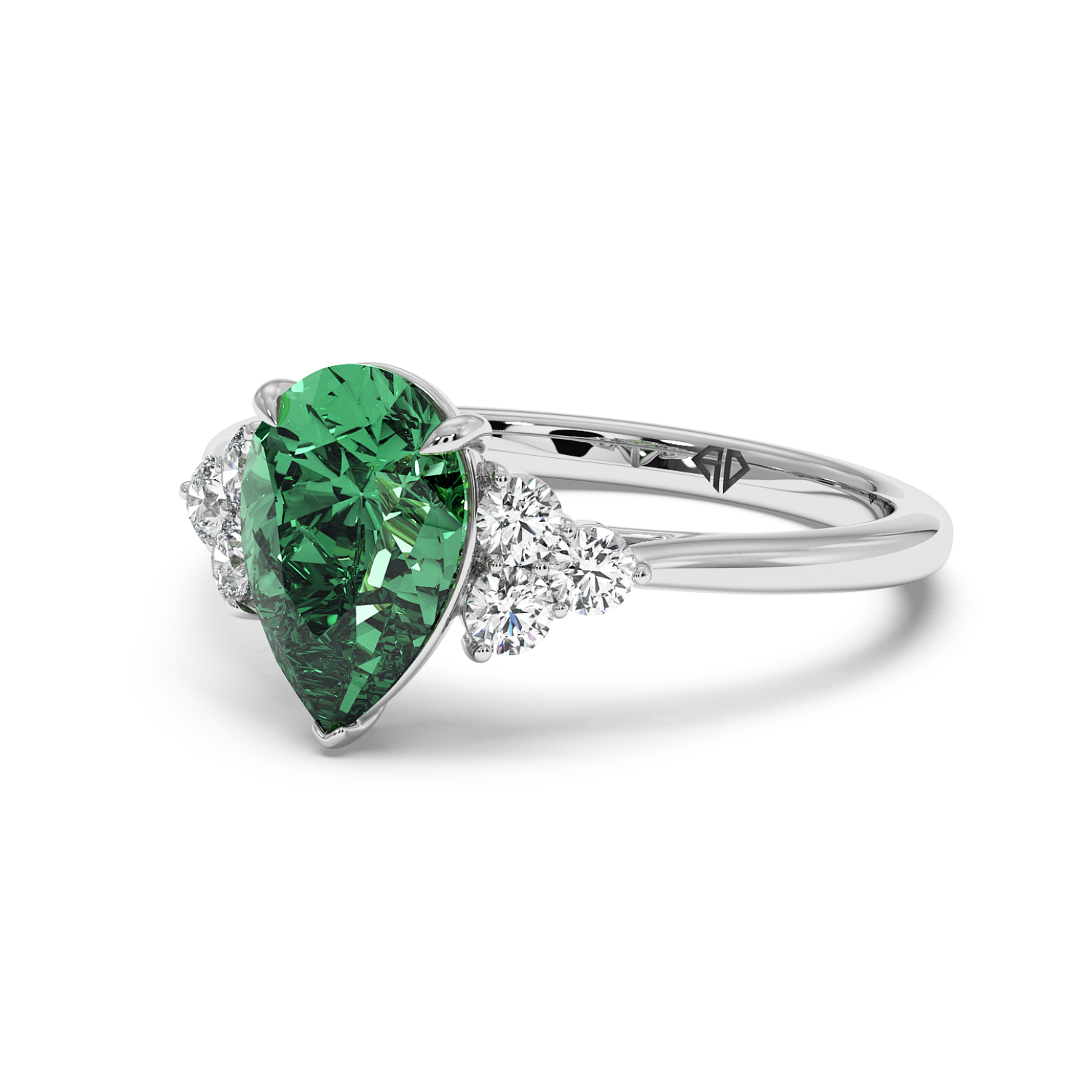 18K White Gold Sasha Trilogy Engagement Ring