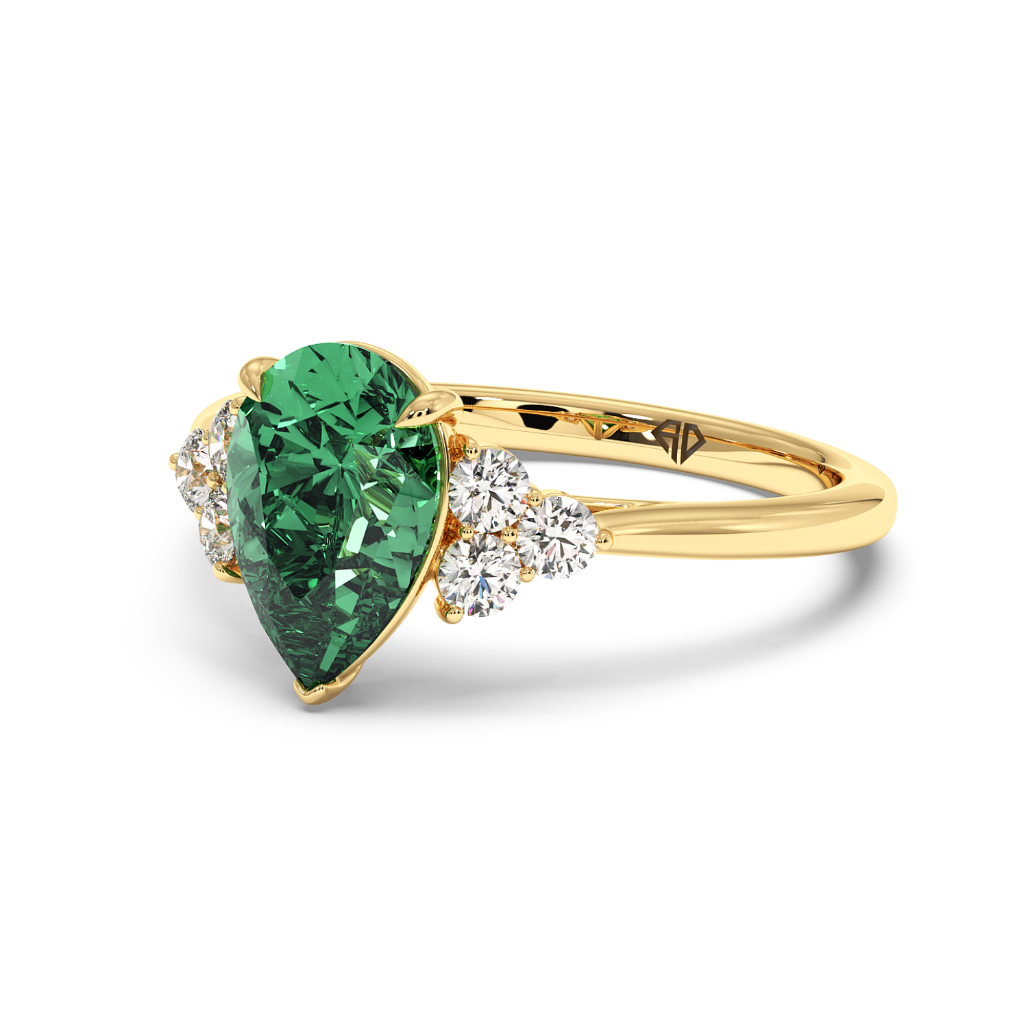 18K Yellow Gold Sasha Trilogy Engagement Ring