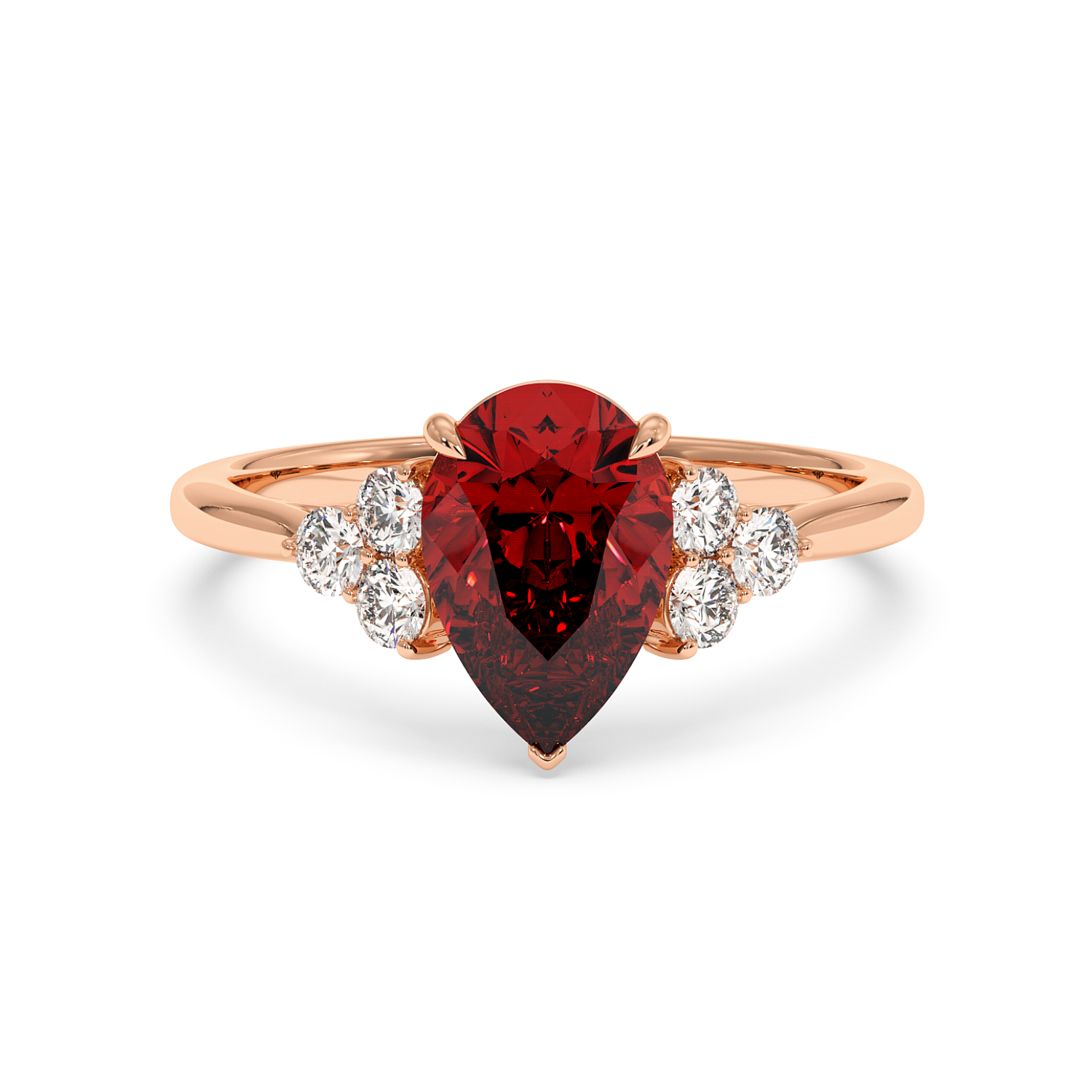 18K Rose Gold Sasha Trilogy Engagement Ring