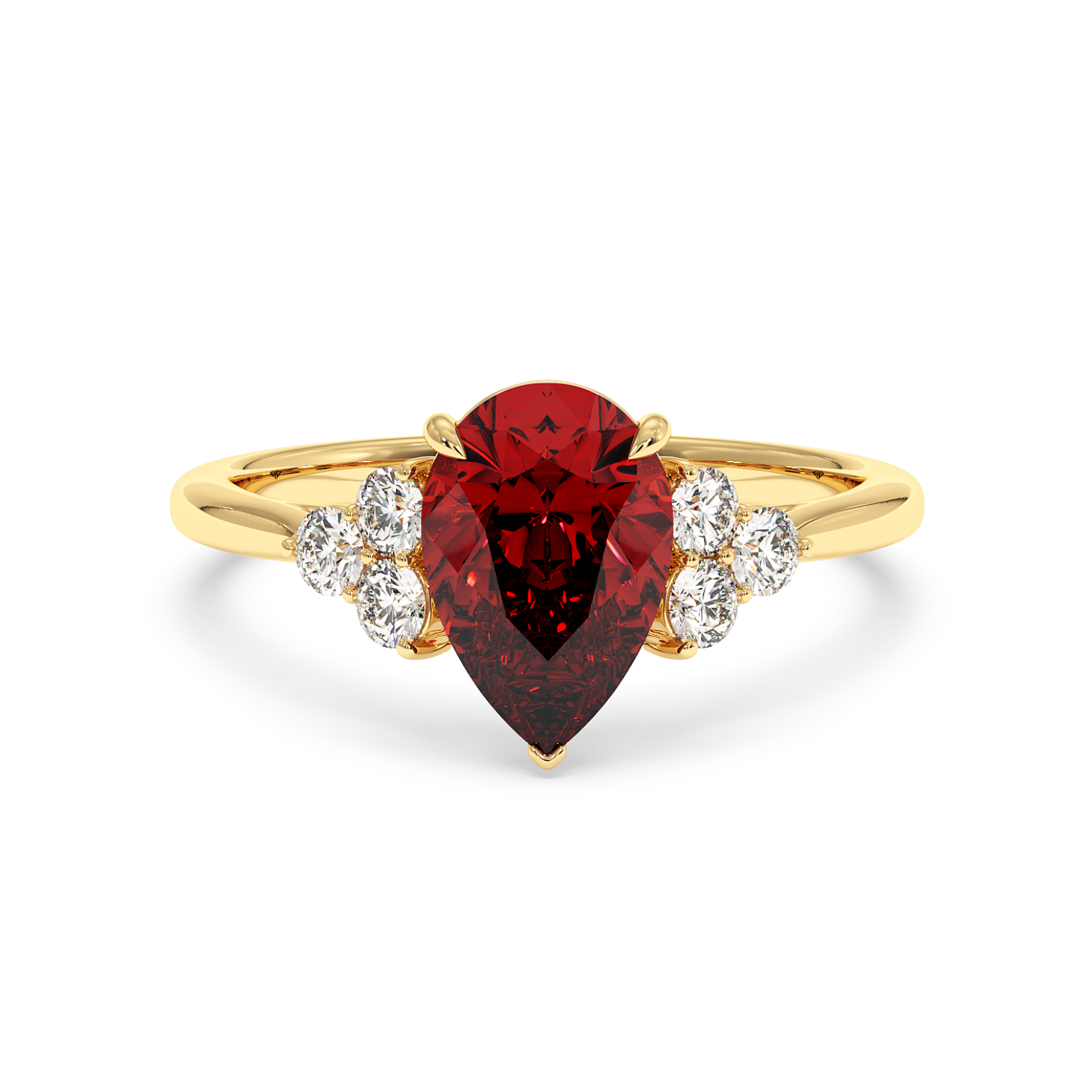 18K Yellow Gold Sasha Trilogy Engagement Ring