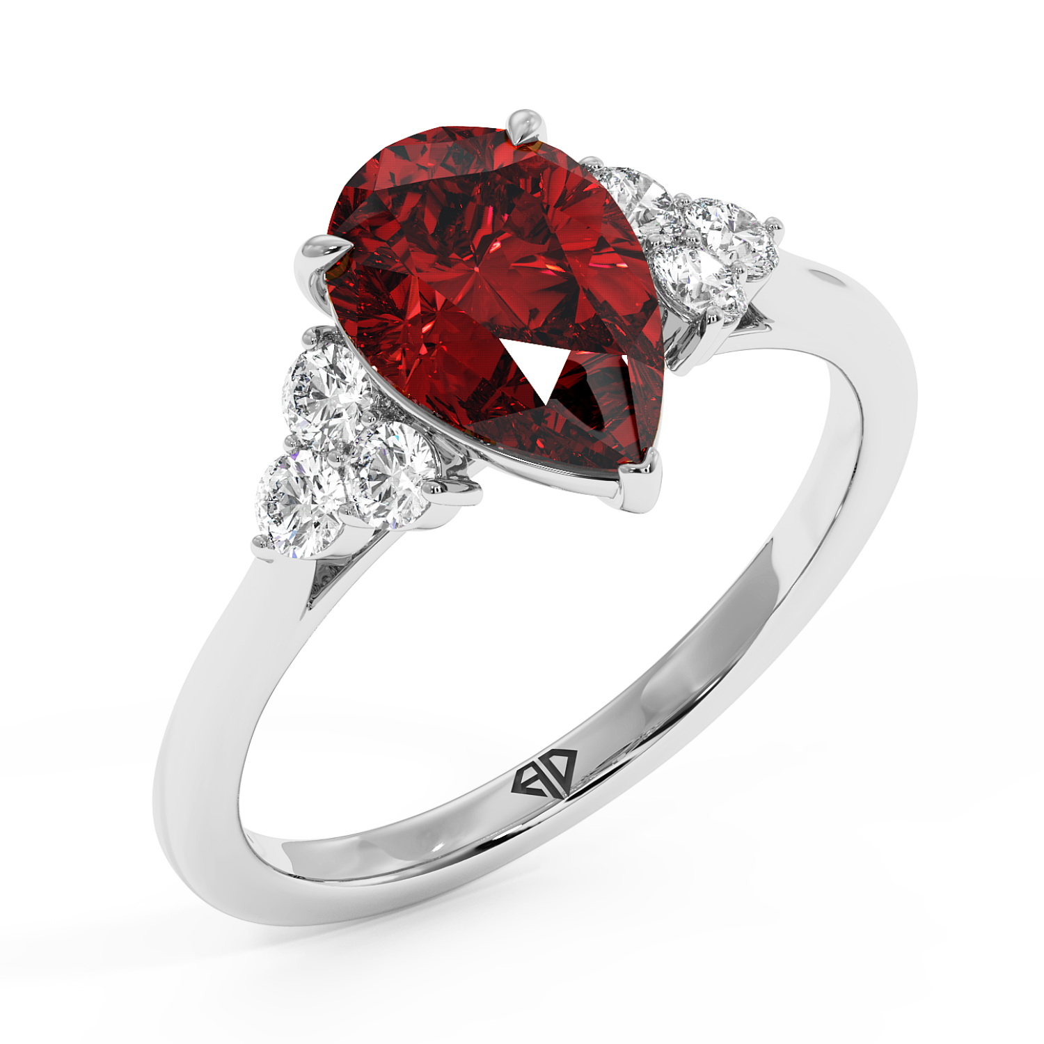 Platinum Sasha Trilogy Engagement Ring