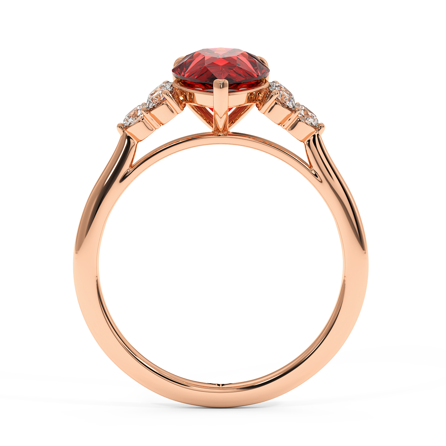 18K Rose Gold Sasha Trilogy Engagement Ring