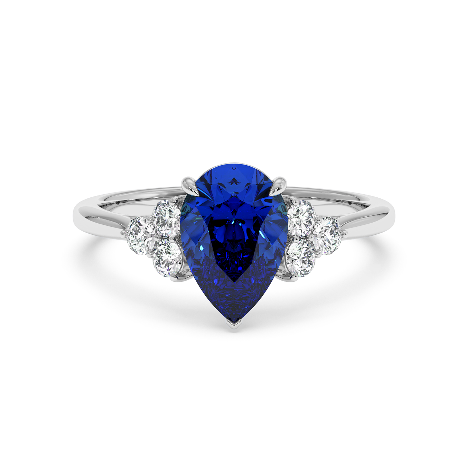 18K White Gold Sasha Trilogy Engagement Ring