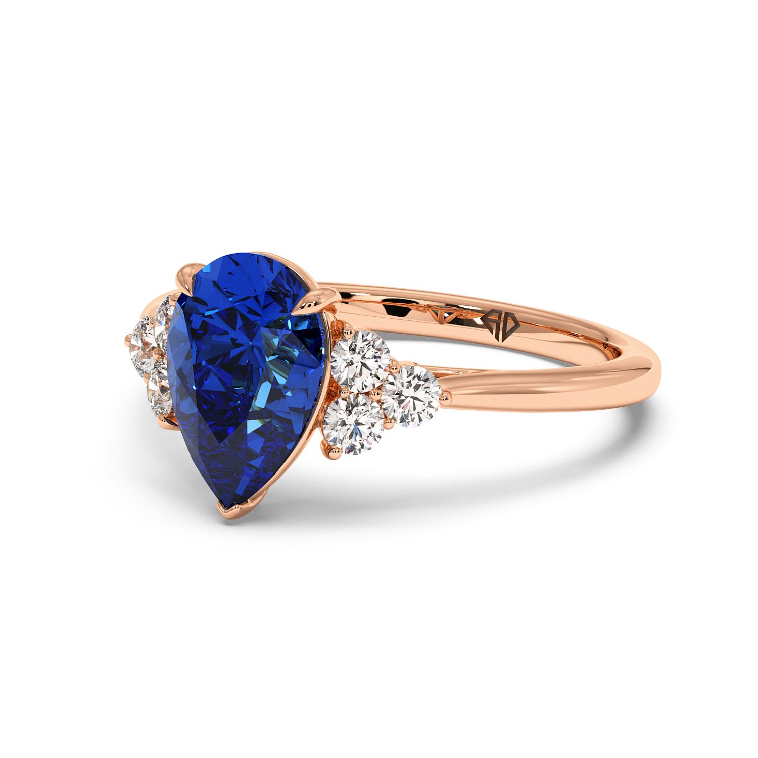 18K Rose Gold Sasha Trilogy Engagement Ring