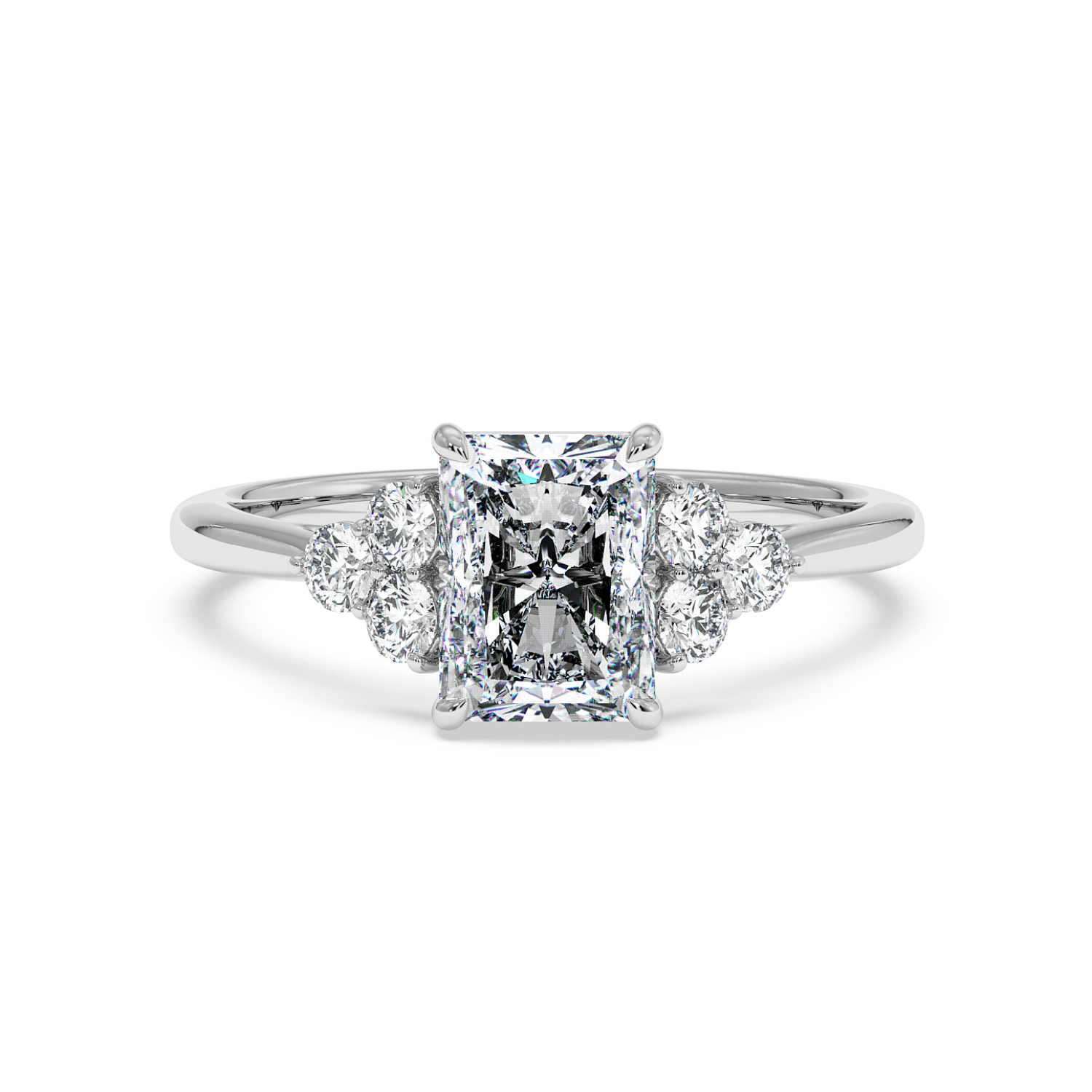 18K White Gold Sasha Trilogy Engagement Ring