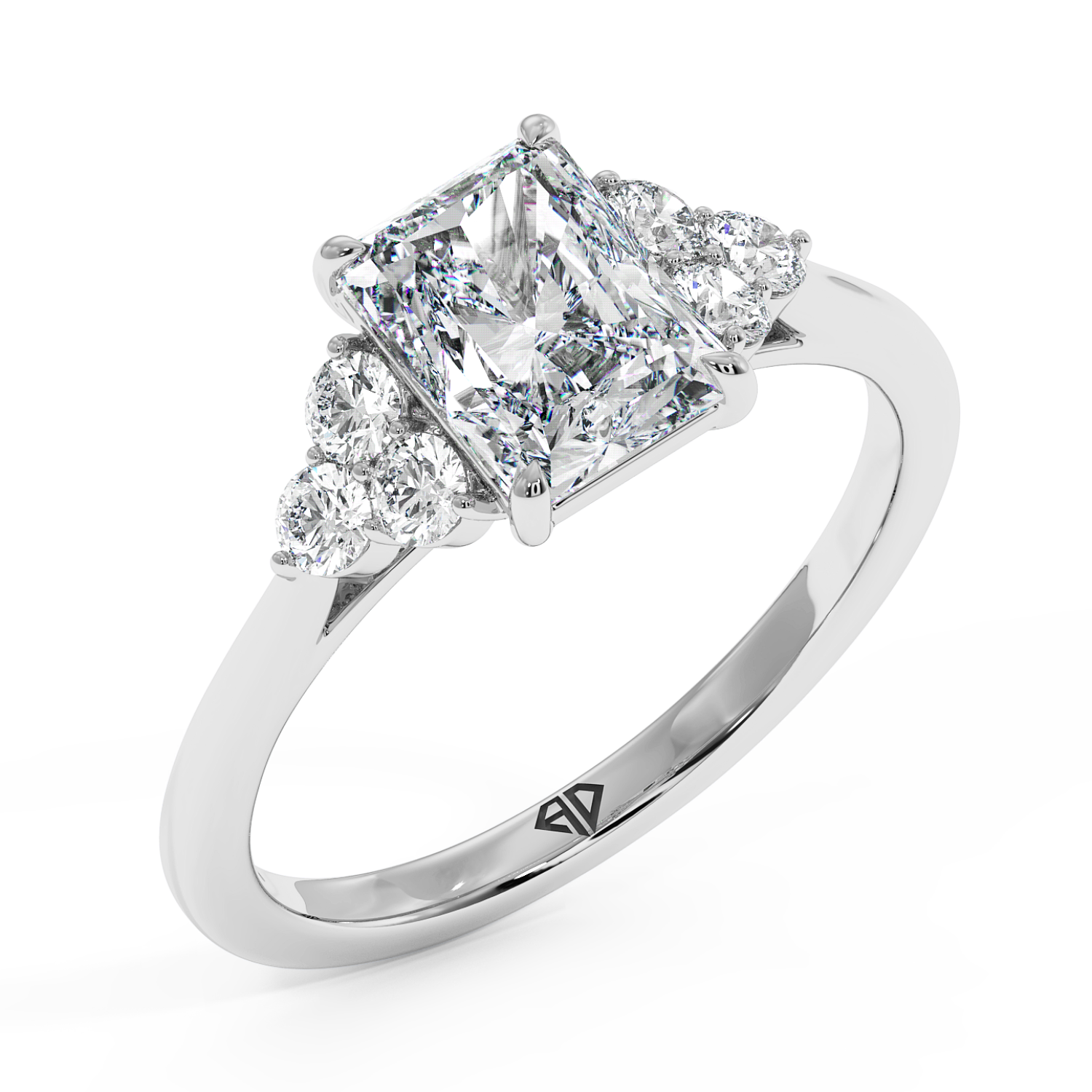 18K White Gold Sasha Trilogy Engagement Ring