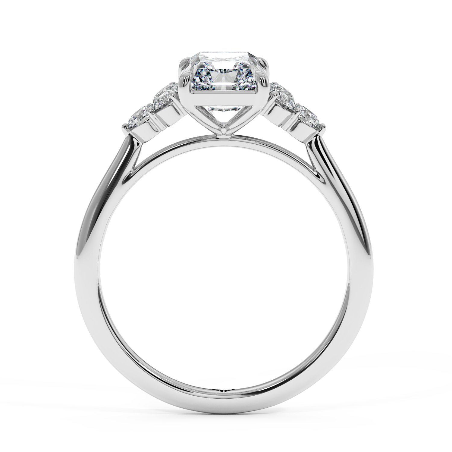 18K White Gold Sasha Trilogy Engagement Ring