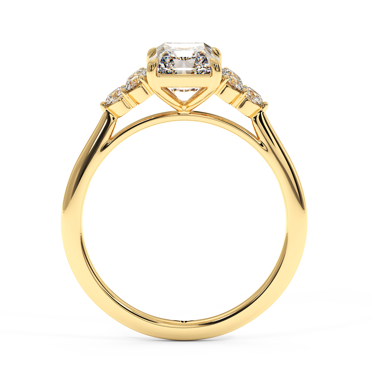 18K Yellow Gold Sasha Trilogy Engagement Ring