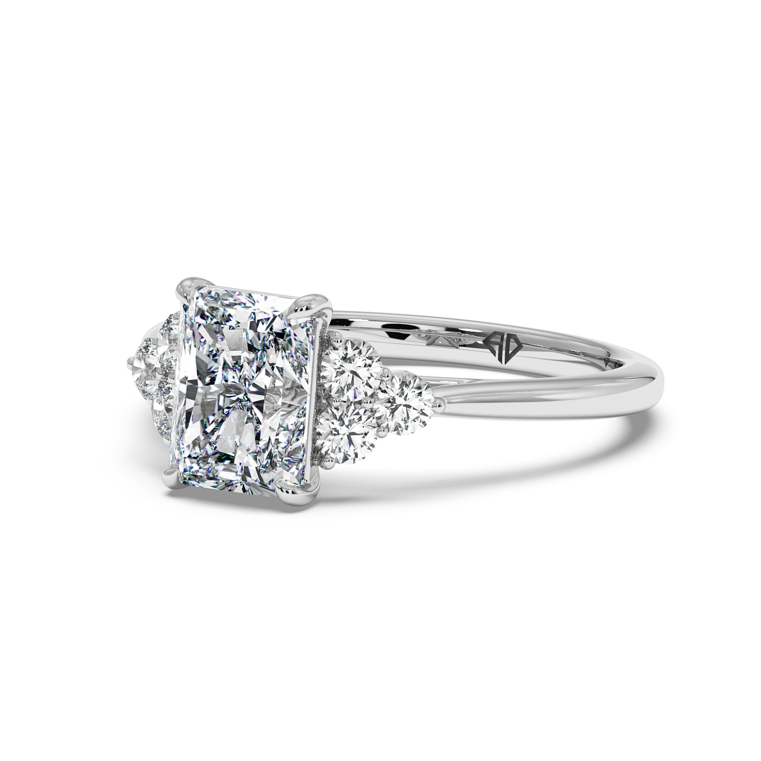 18K White Gold Sasha Trilogy Engagement Ring