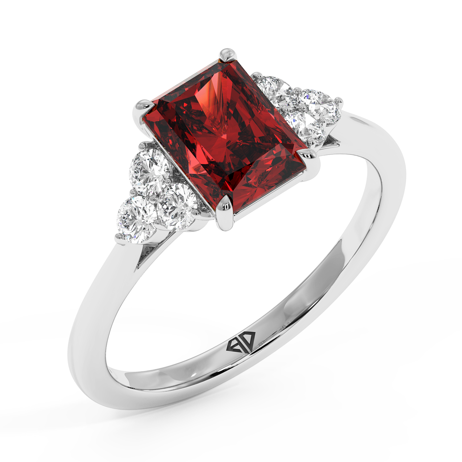 18K White Gold Sasha Trilogy Engagement Ring