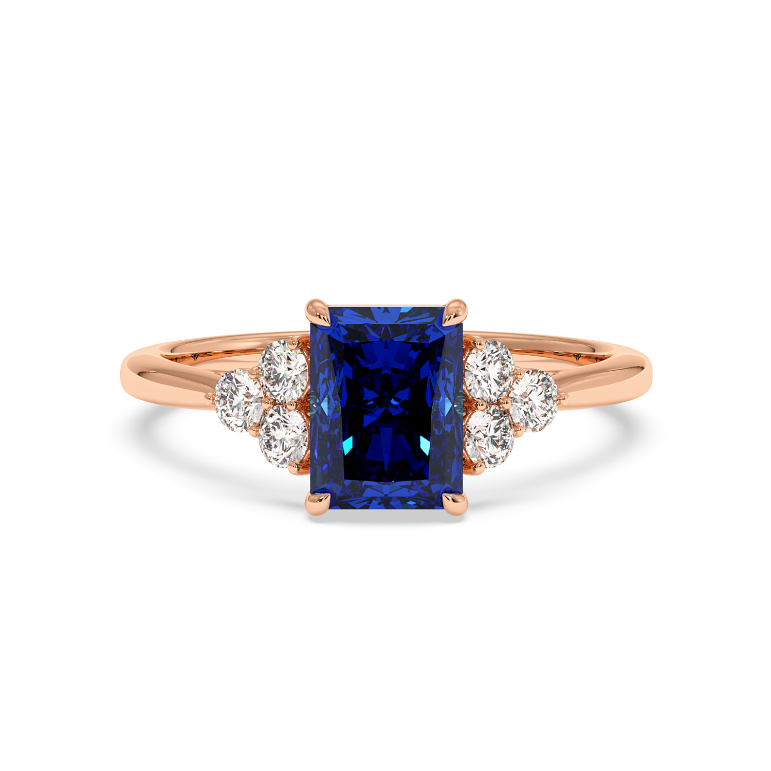 18K Rose Gold Sasha Trilogy Engagement Ring