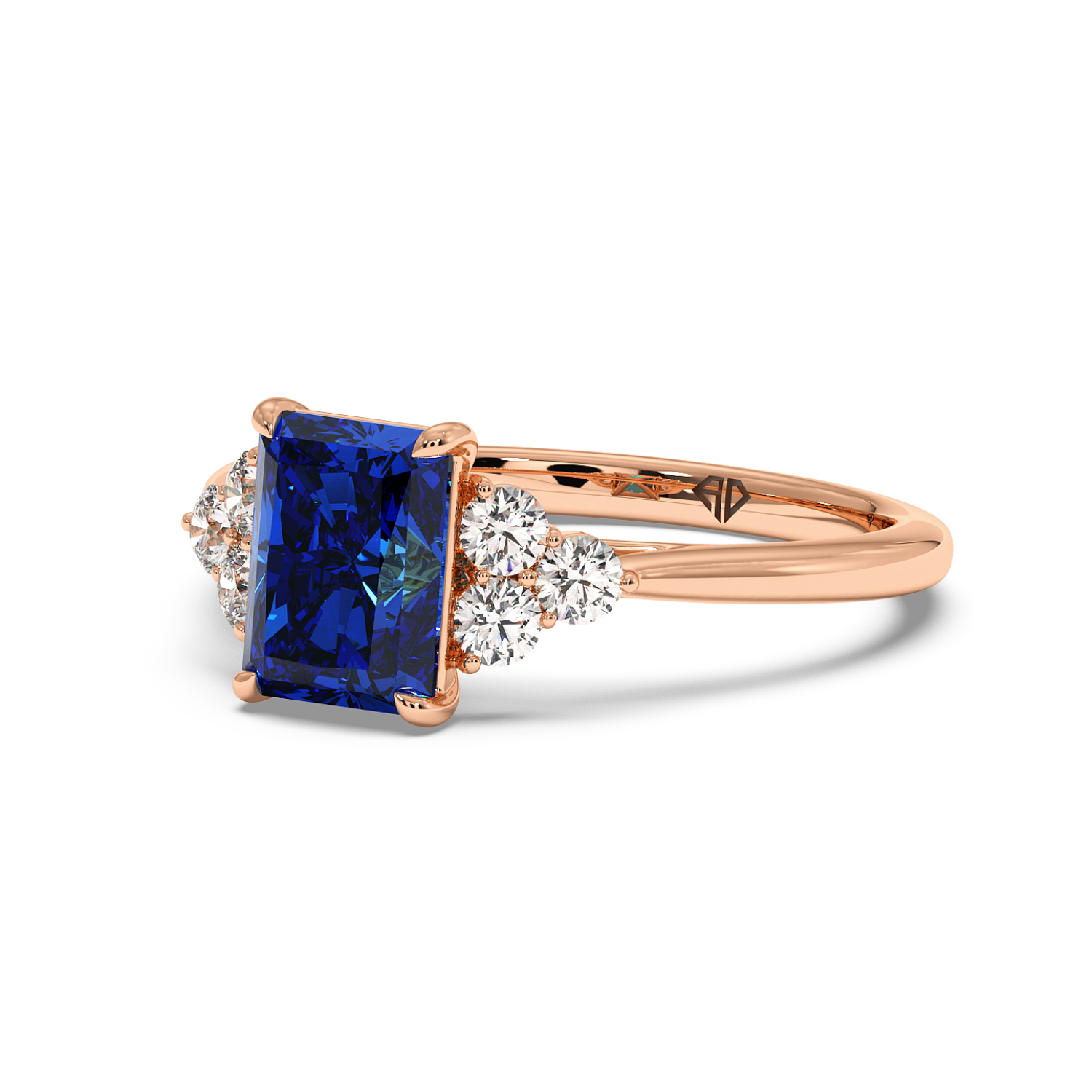 18K Rose Gold Sasha Trilogy Engagement Ring