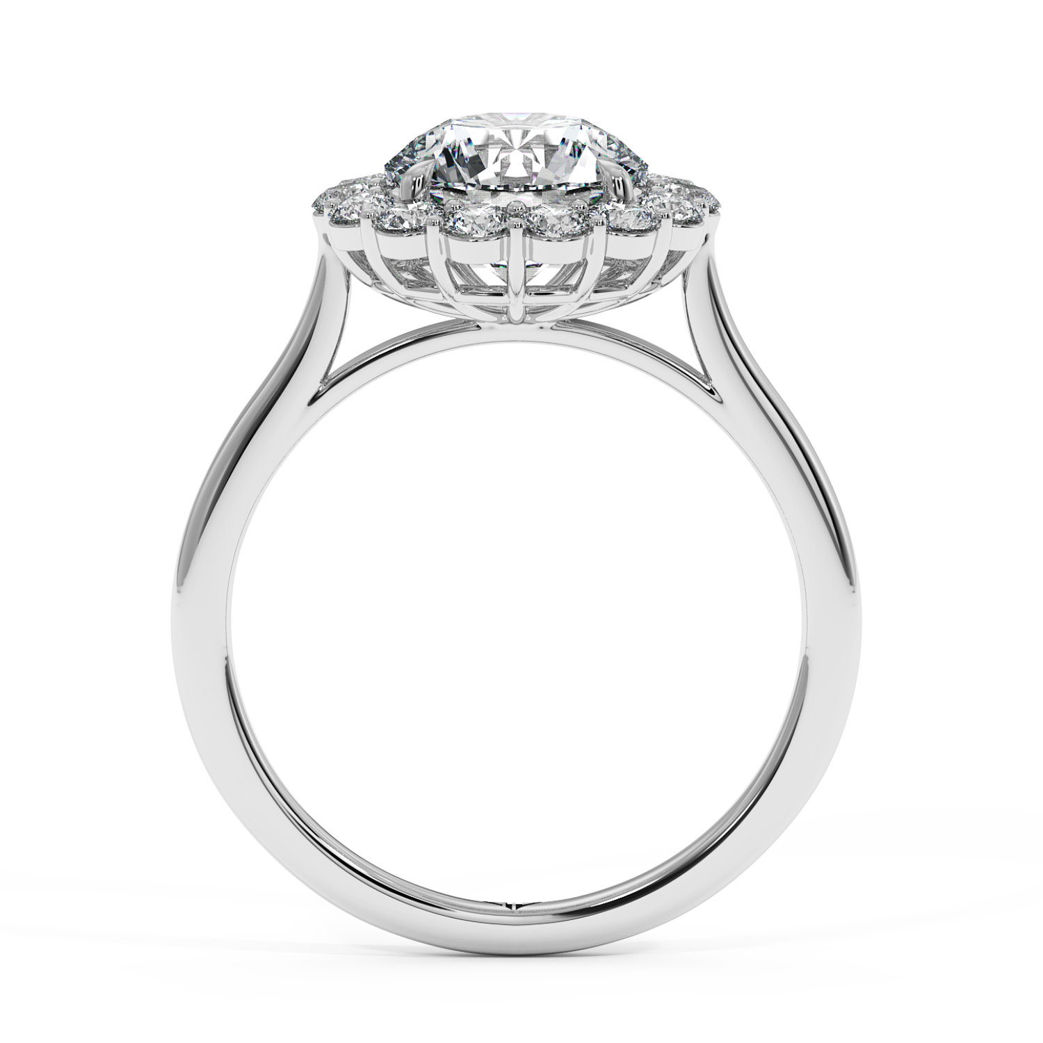 18K White Gold Matilda Halo Diamond Engagement Ring