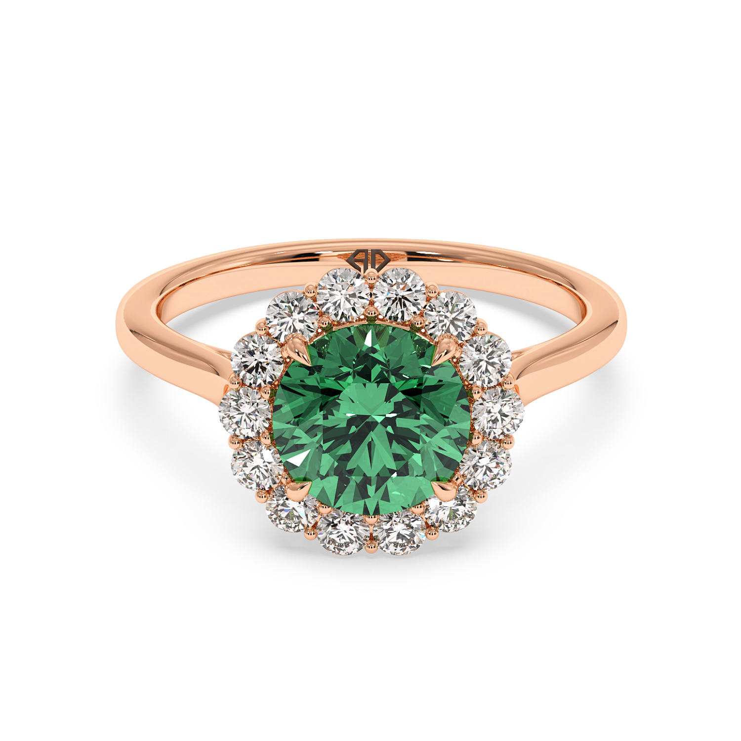 18K Rose Gold Matilda Halo Diamond Engagement Ring