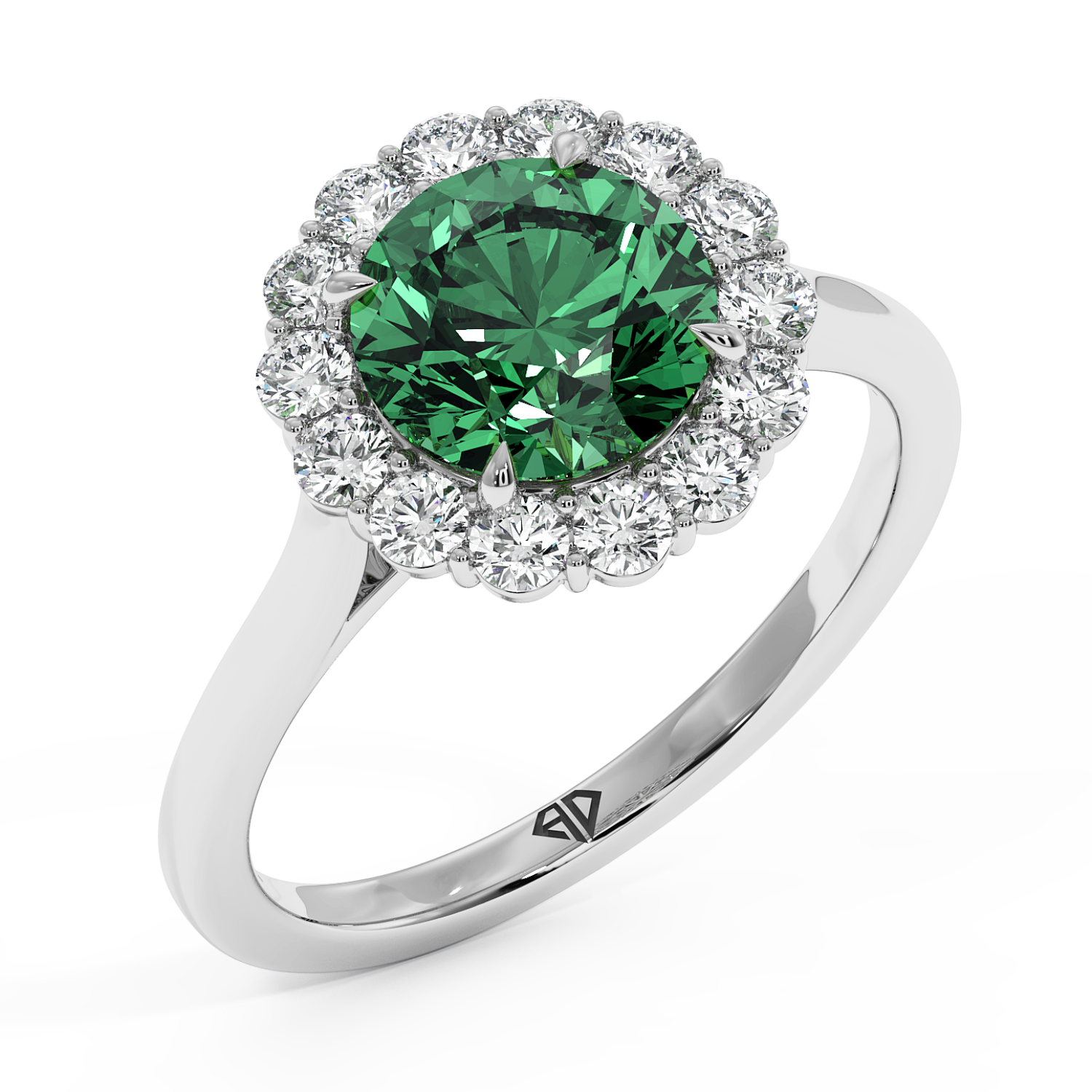 Platinum Matilda Halo Diamond Engagement Ring