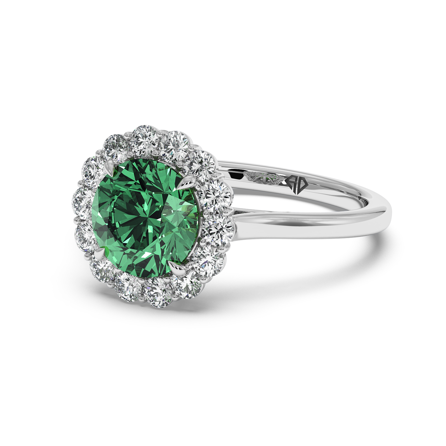 Platinum Matilda Halo Diamond Engagement Ring