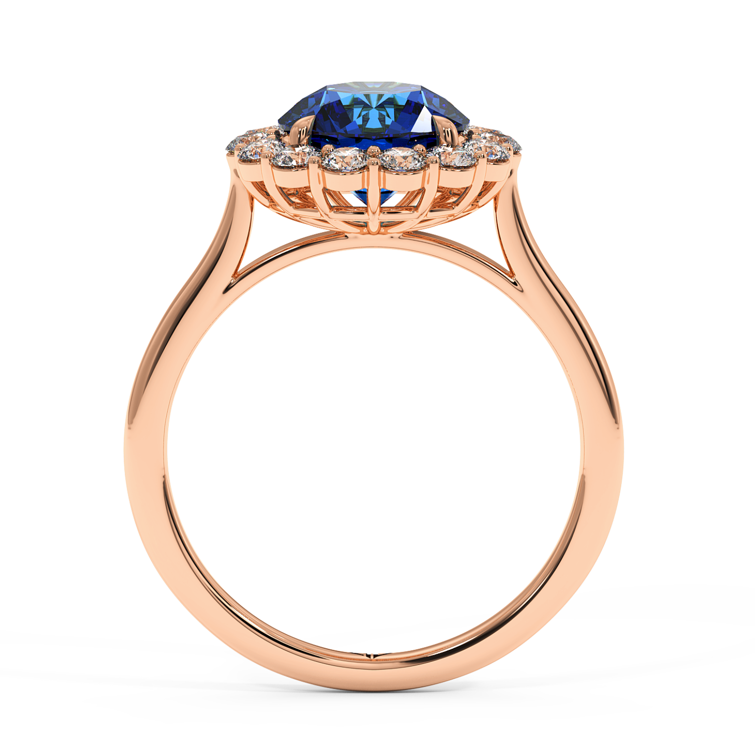 18K Rose Gold Matilda Halo Diamond Engagement Ring