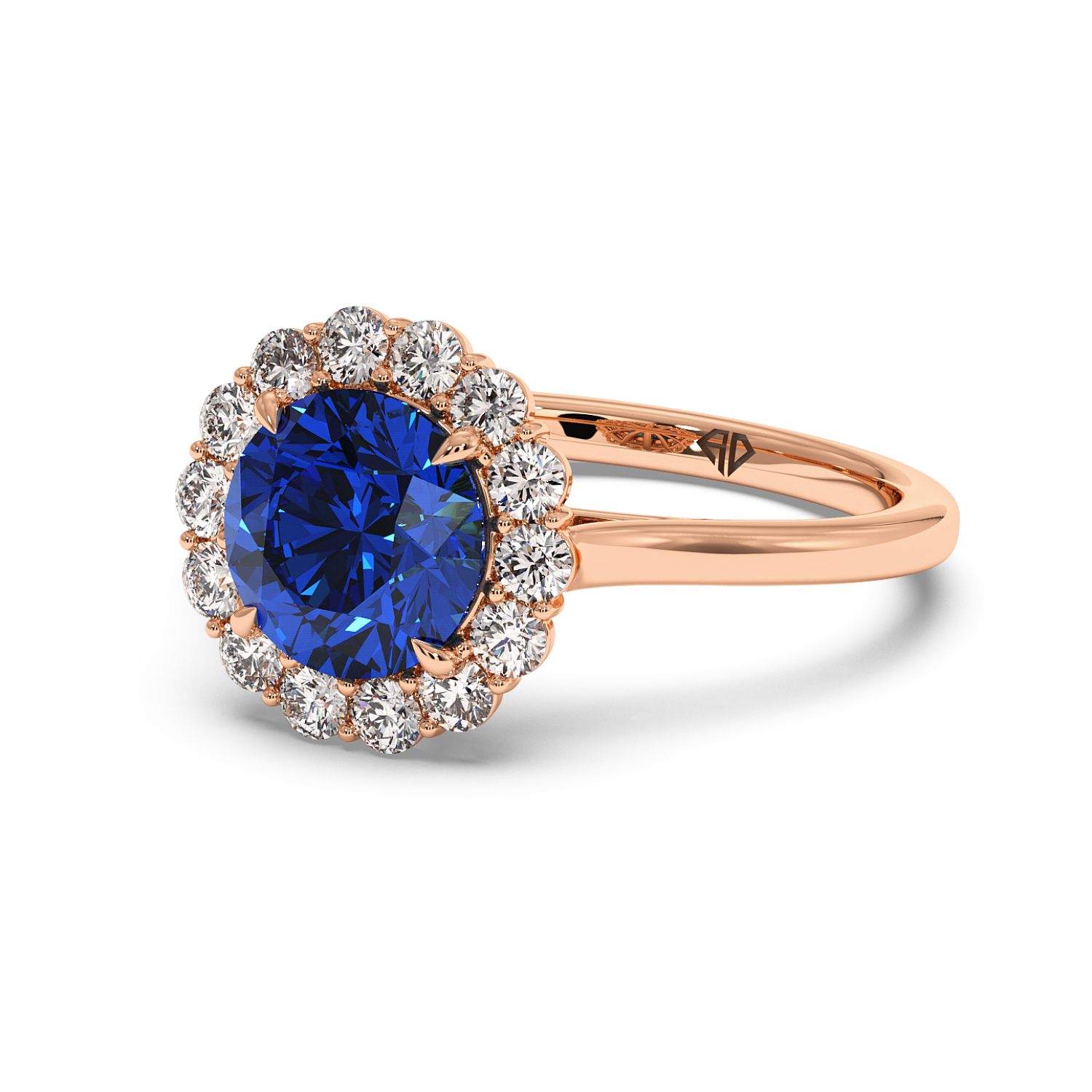 18K Rose Gold Matilda Halo Diamond Engagement Ring