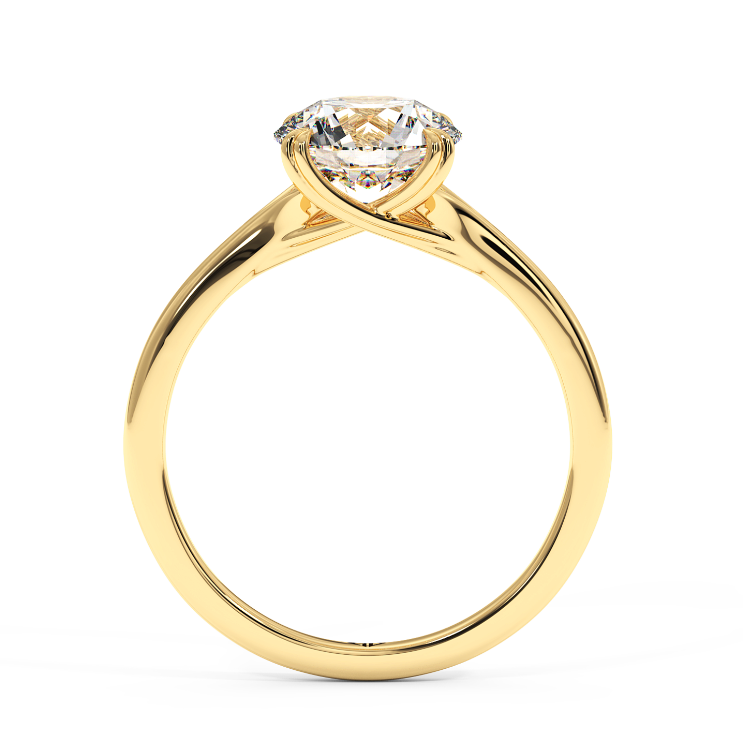 18K Yellow Gold Leone Solitaire Engagement Ring
