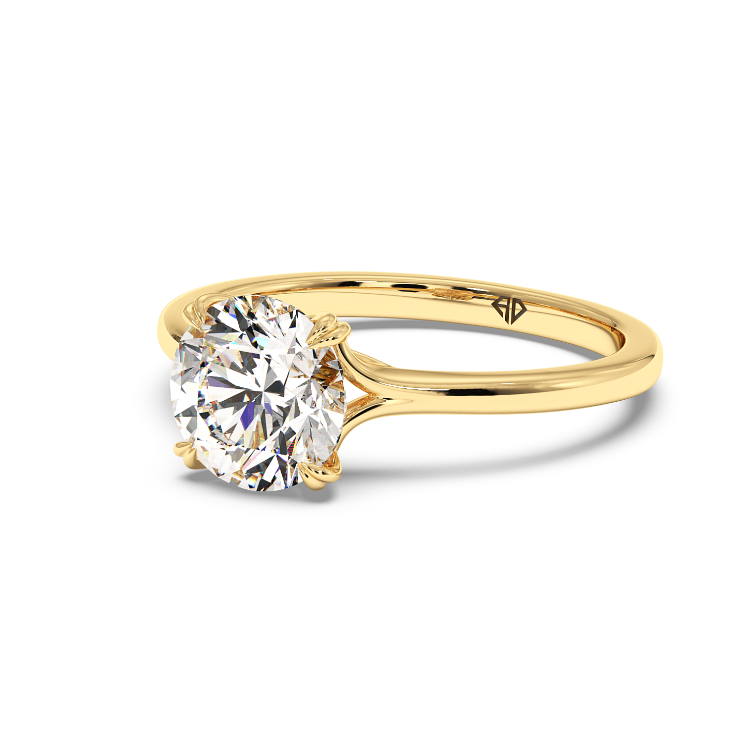 18K Yellow Gold Leone Solitaire Engagement Ring