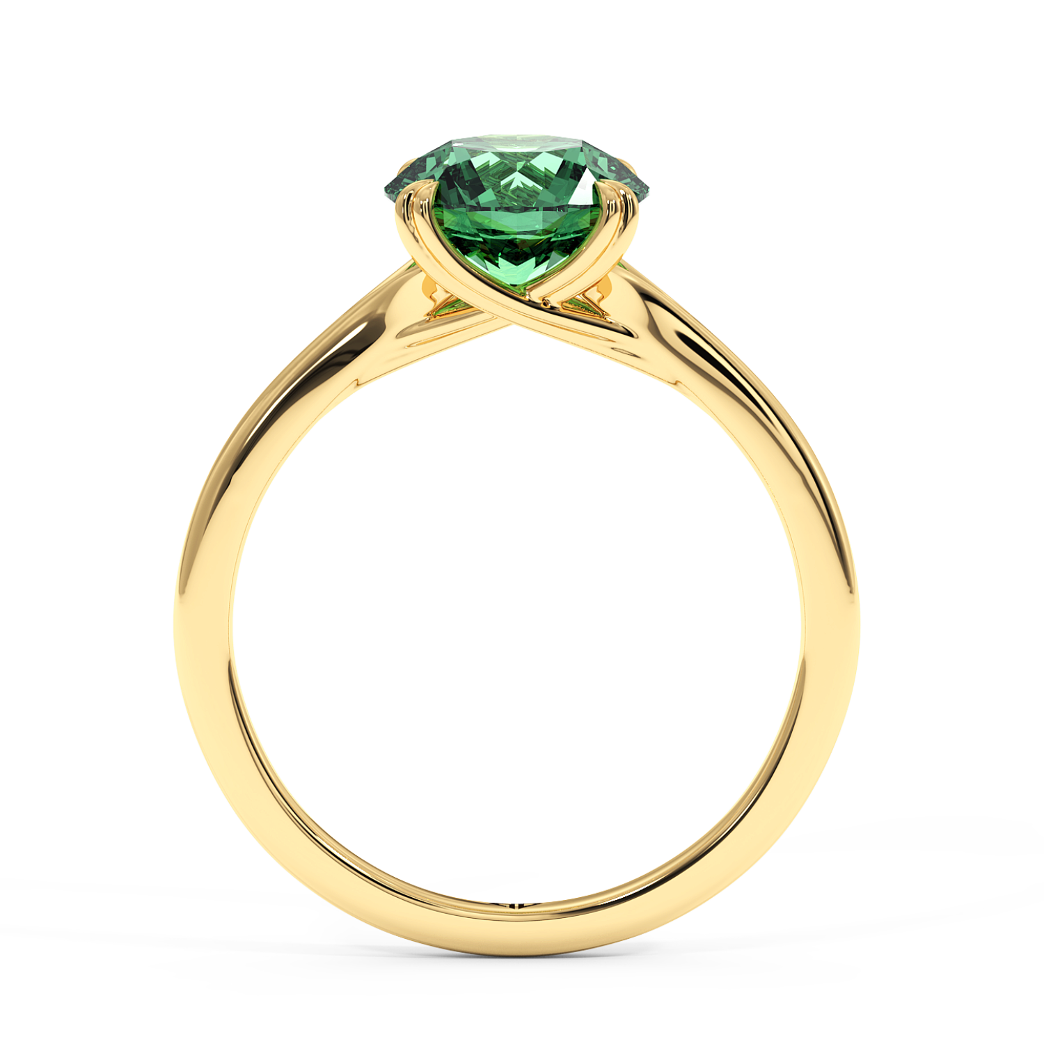 18K Yellow Gold Leone Solitaire Engagement Ring