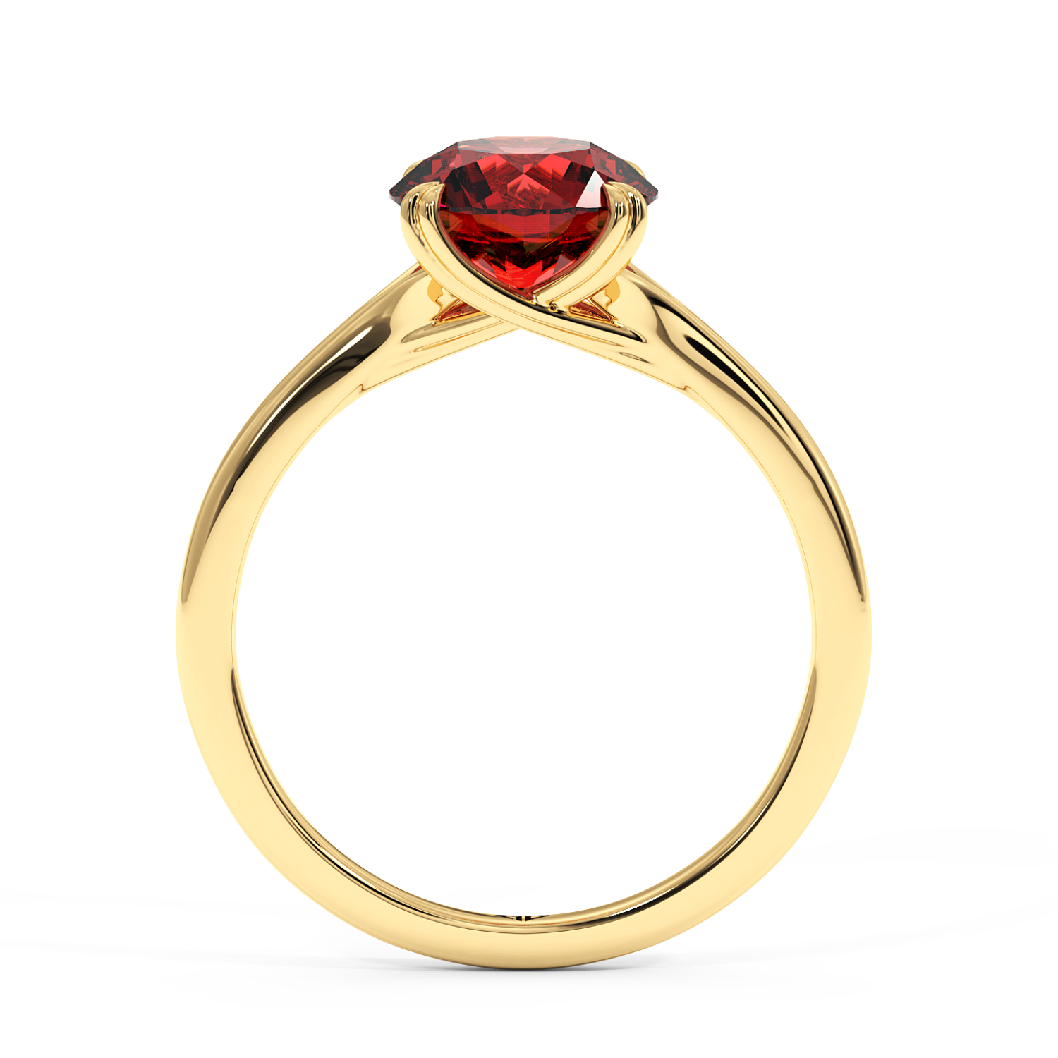 18K Yellow Gold Leone Solitaire Engagement Ring